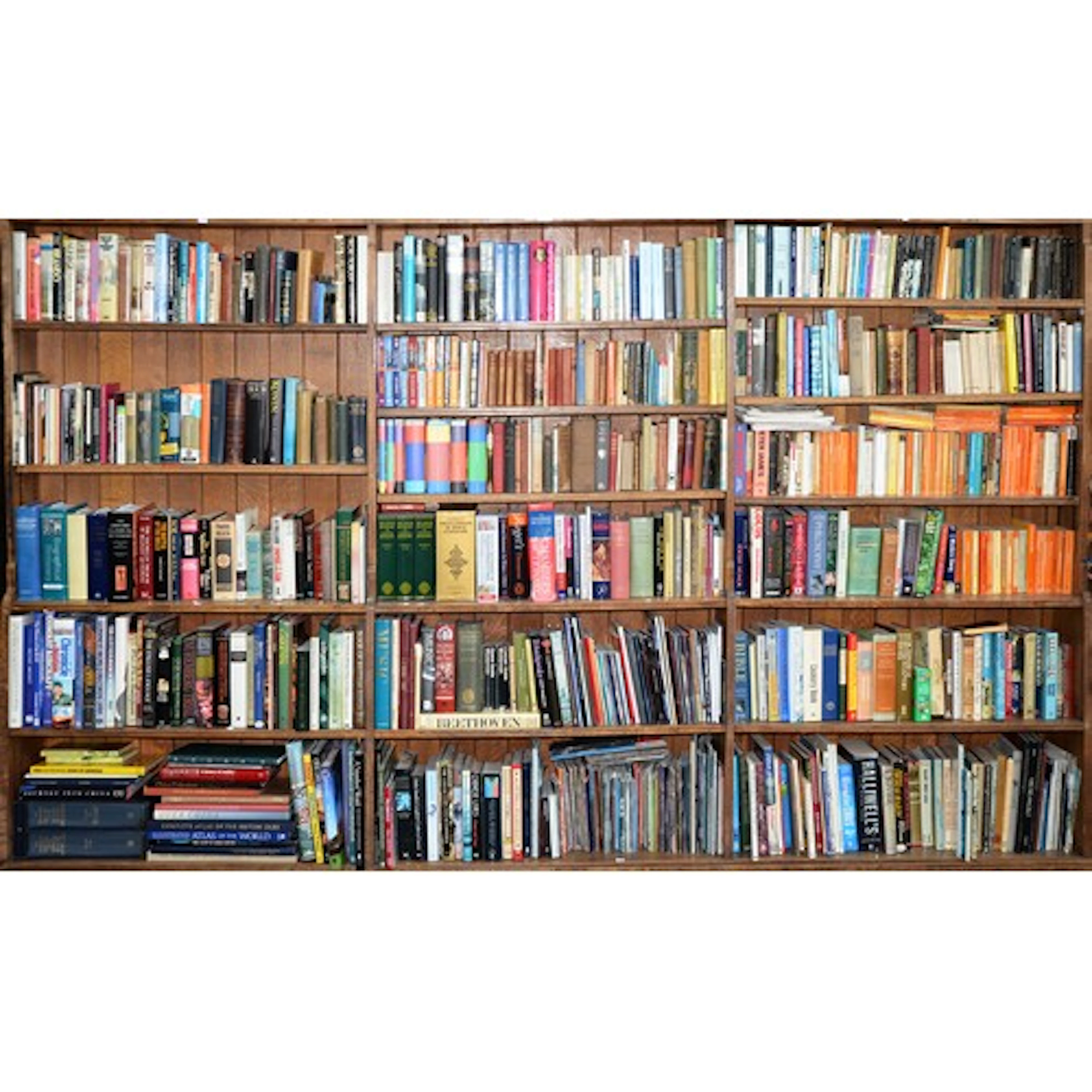 Books. Seventeen shelves of general stock, early 20th c and ...