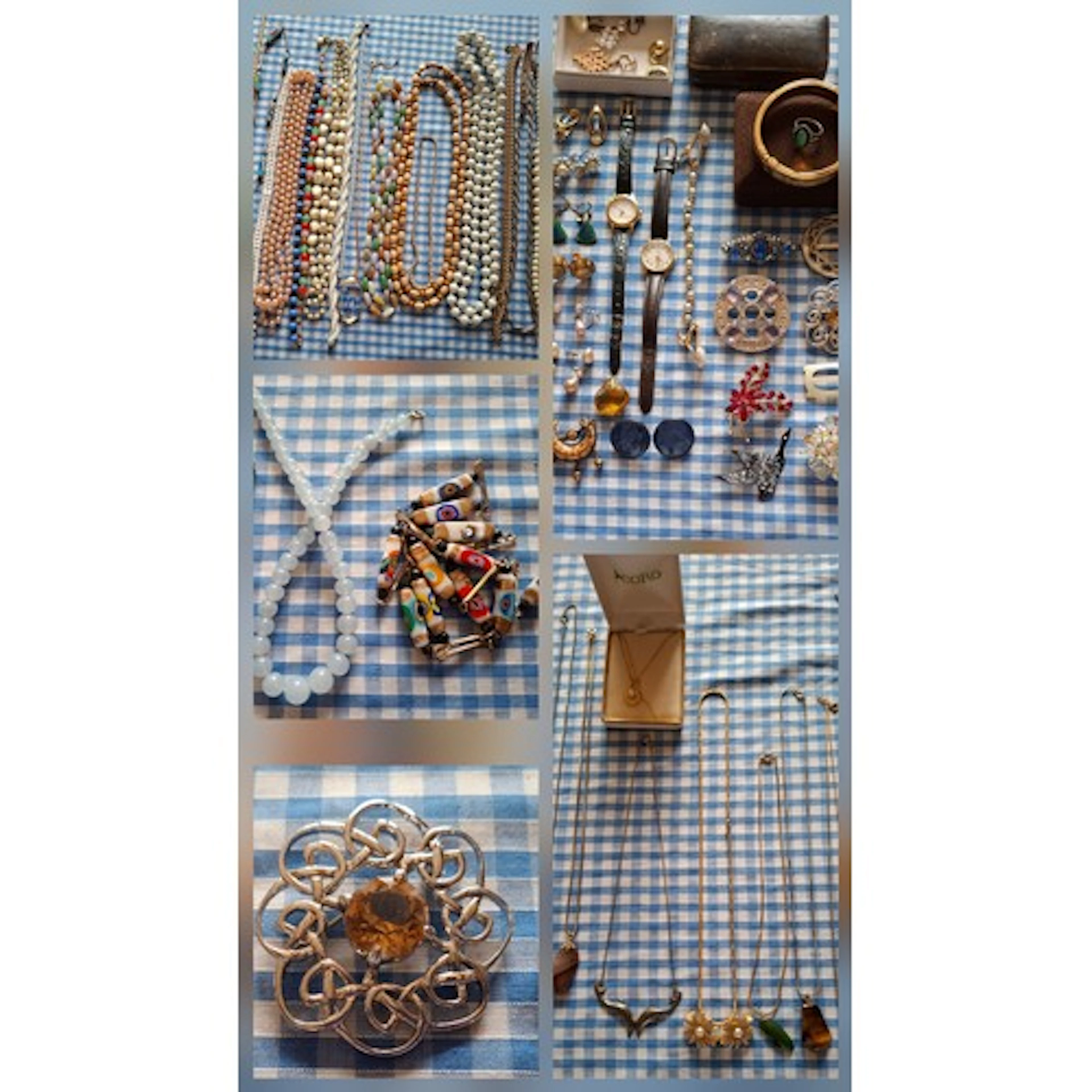 Vintage costume jewellery to include a Canadian signed Jean ...