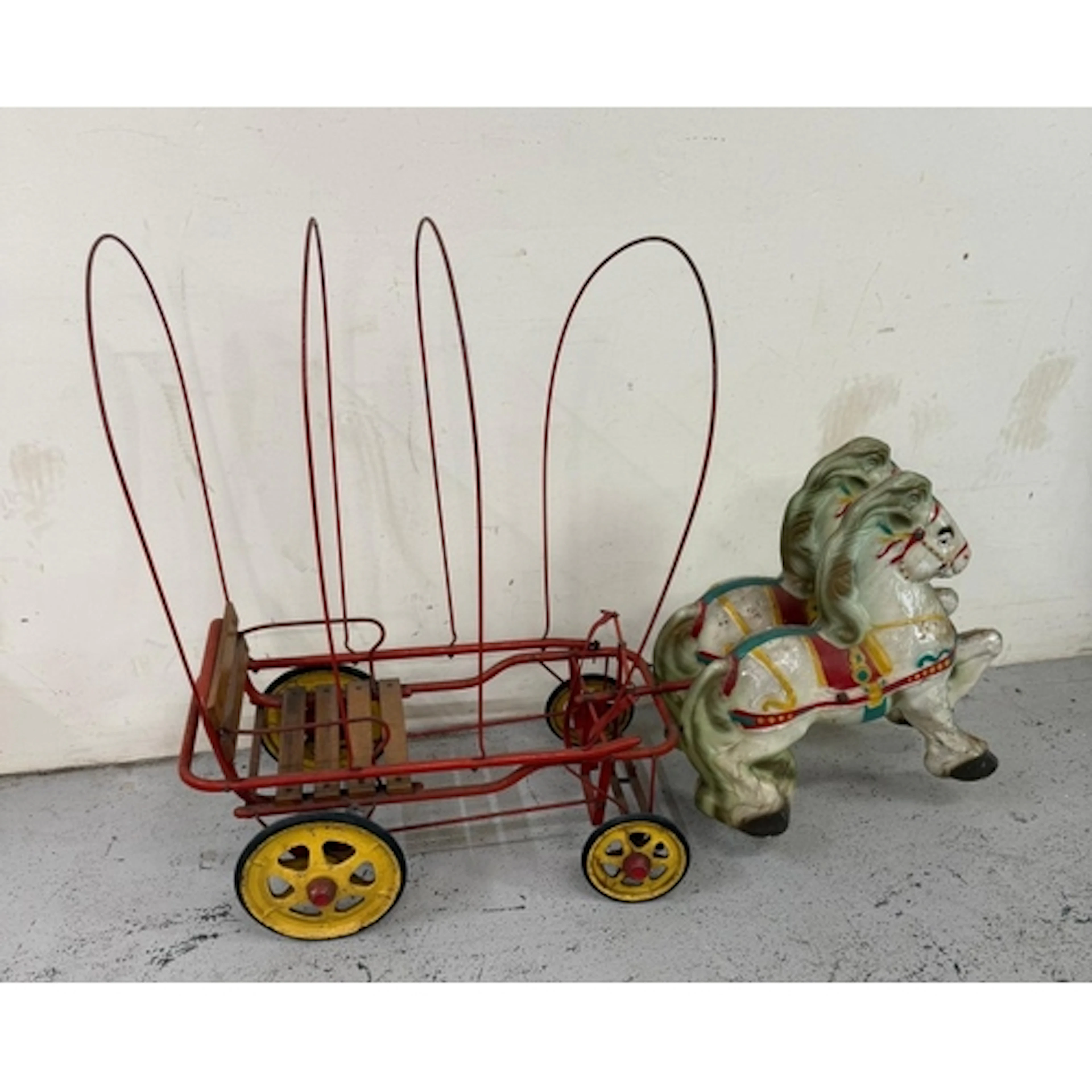 A mid-century Mobo Pioneer childs pedal car or wagon