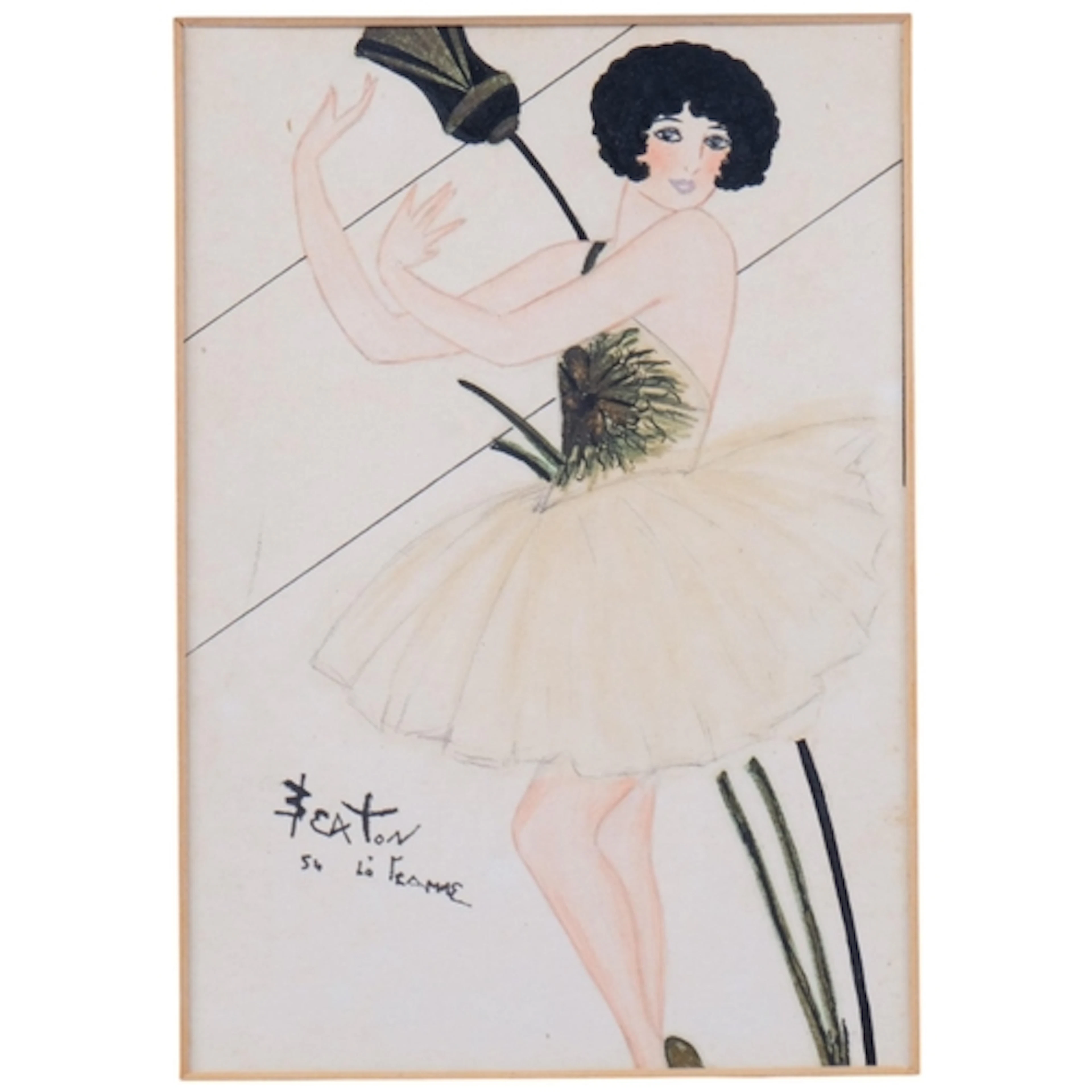 Attributed to Cecil Beaton (1904-1980), watercolour, pen and...