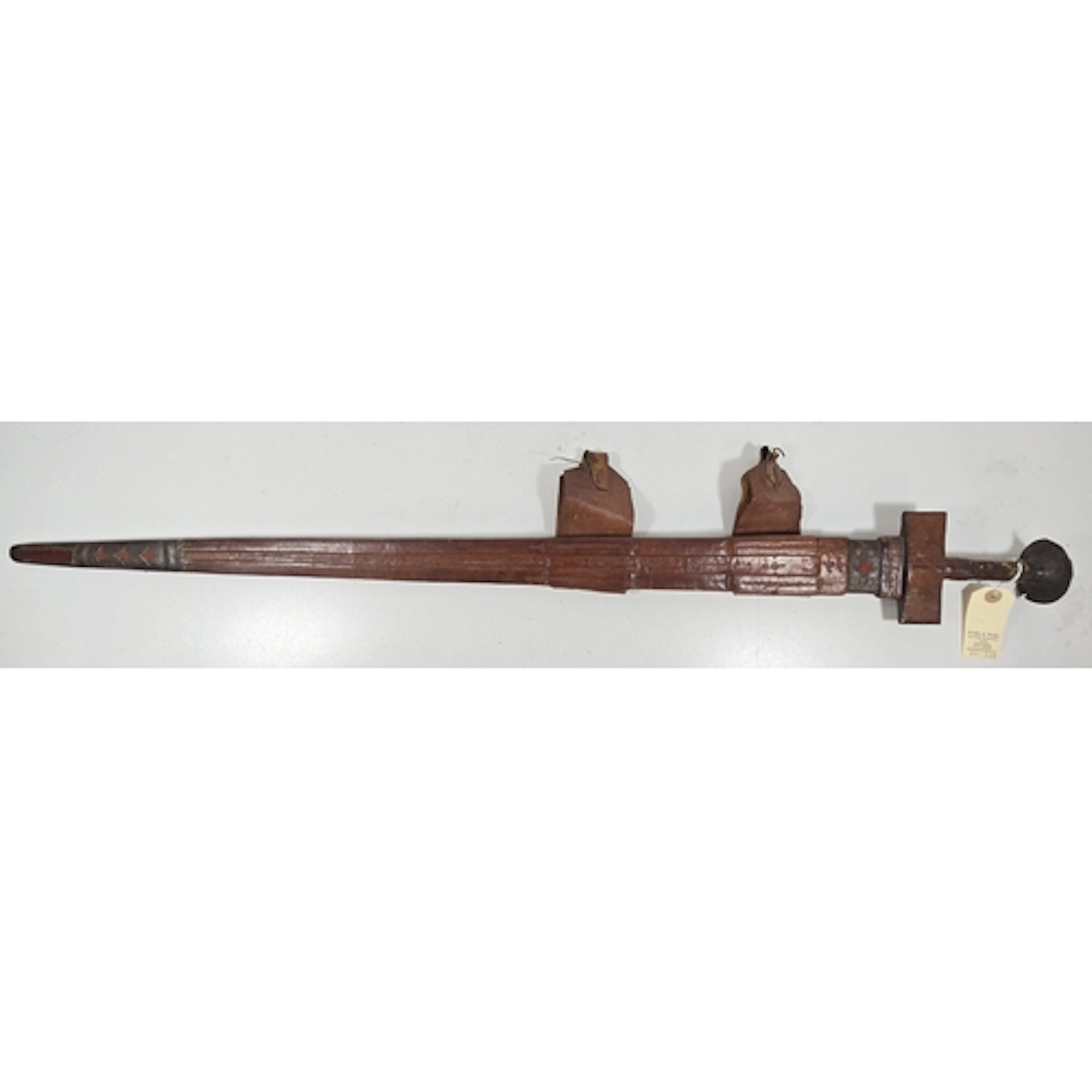 A Tuareg sword Takouba c.1900, broad tapered double edge bla...