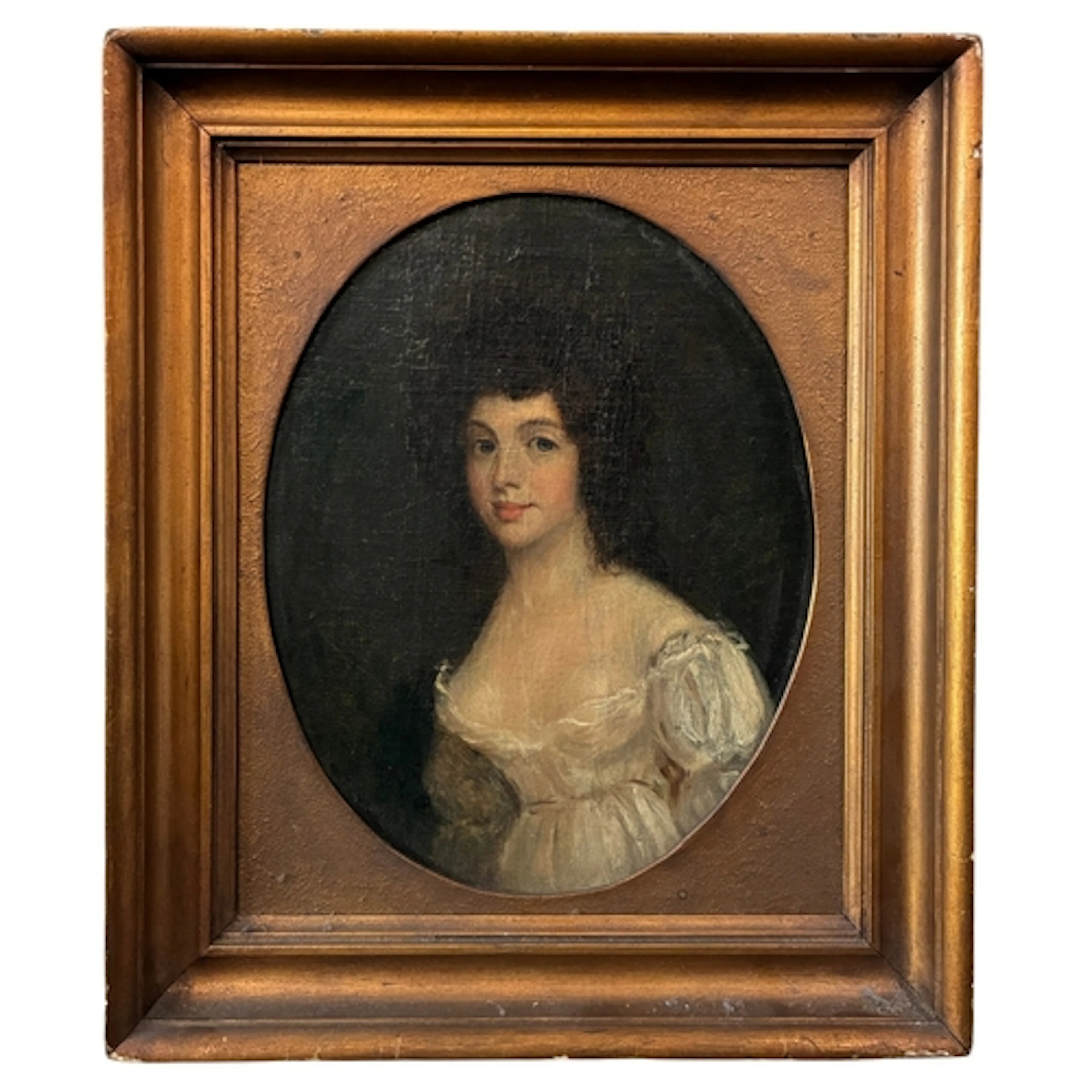 British School, 18th Century - Portrait of a young lady, oil...