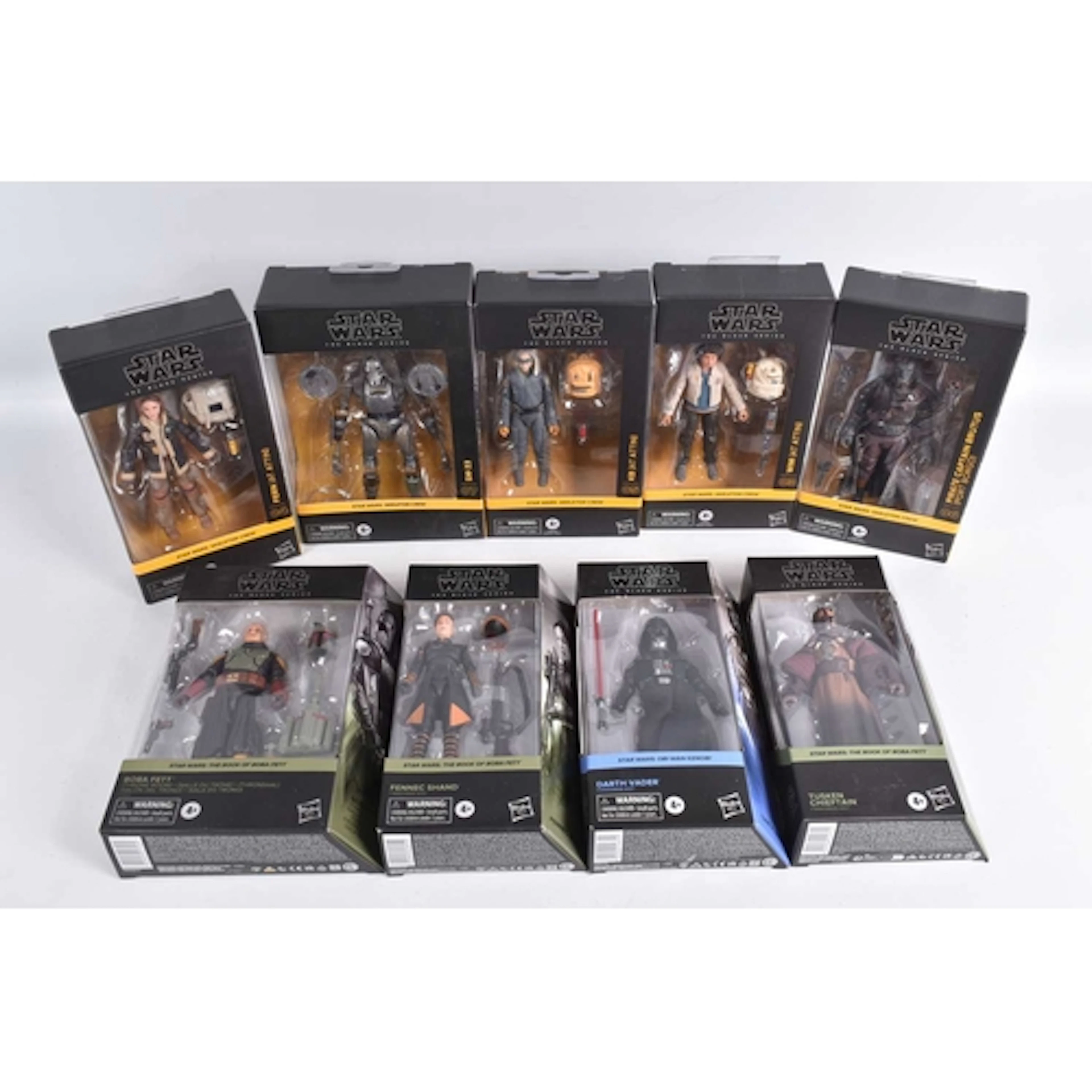NINE BOXED DISNEY HASBRO STAR WARS THE BLACK SERIES MODELS, ...