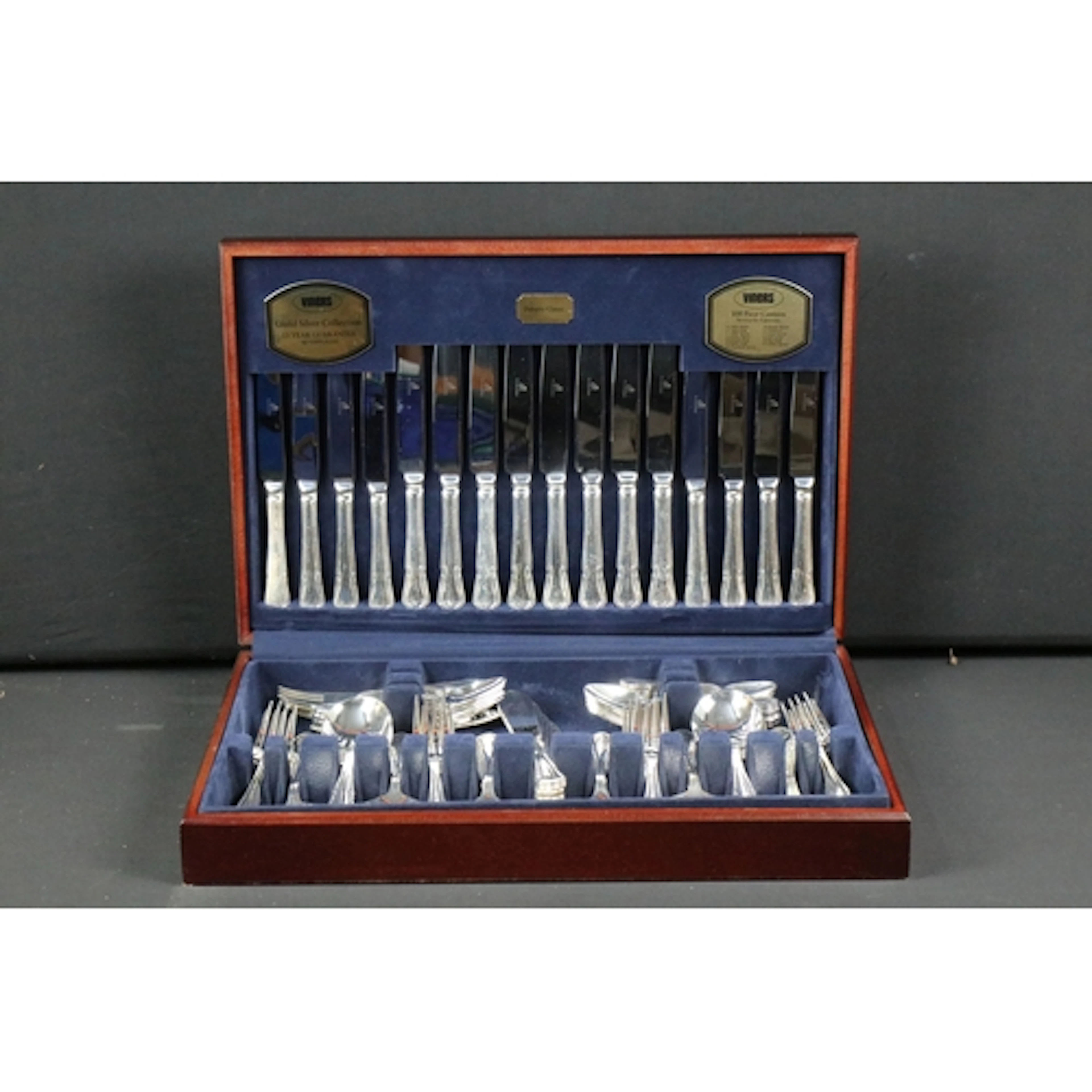 Cased Viners Guild Silver Collection silver plate 100 piece ...