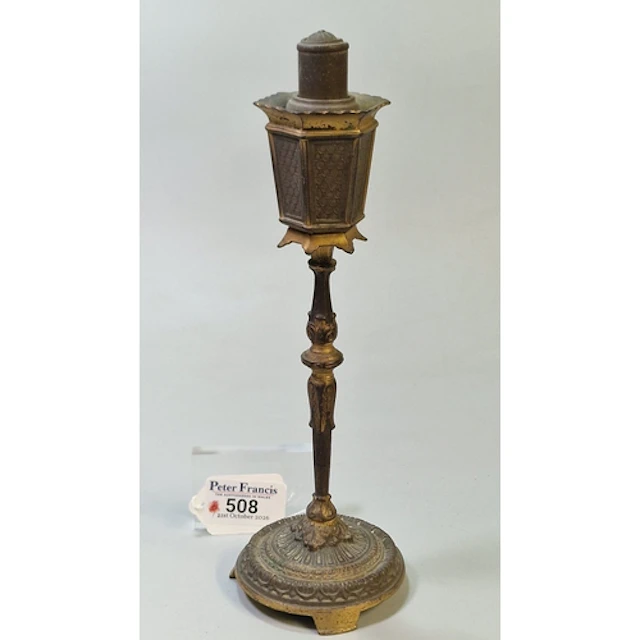 Early 20th century novelty brass table lighter in the form o...