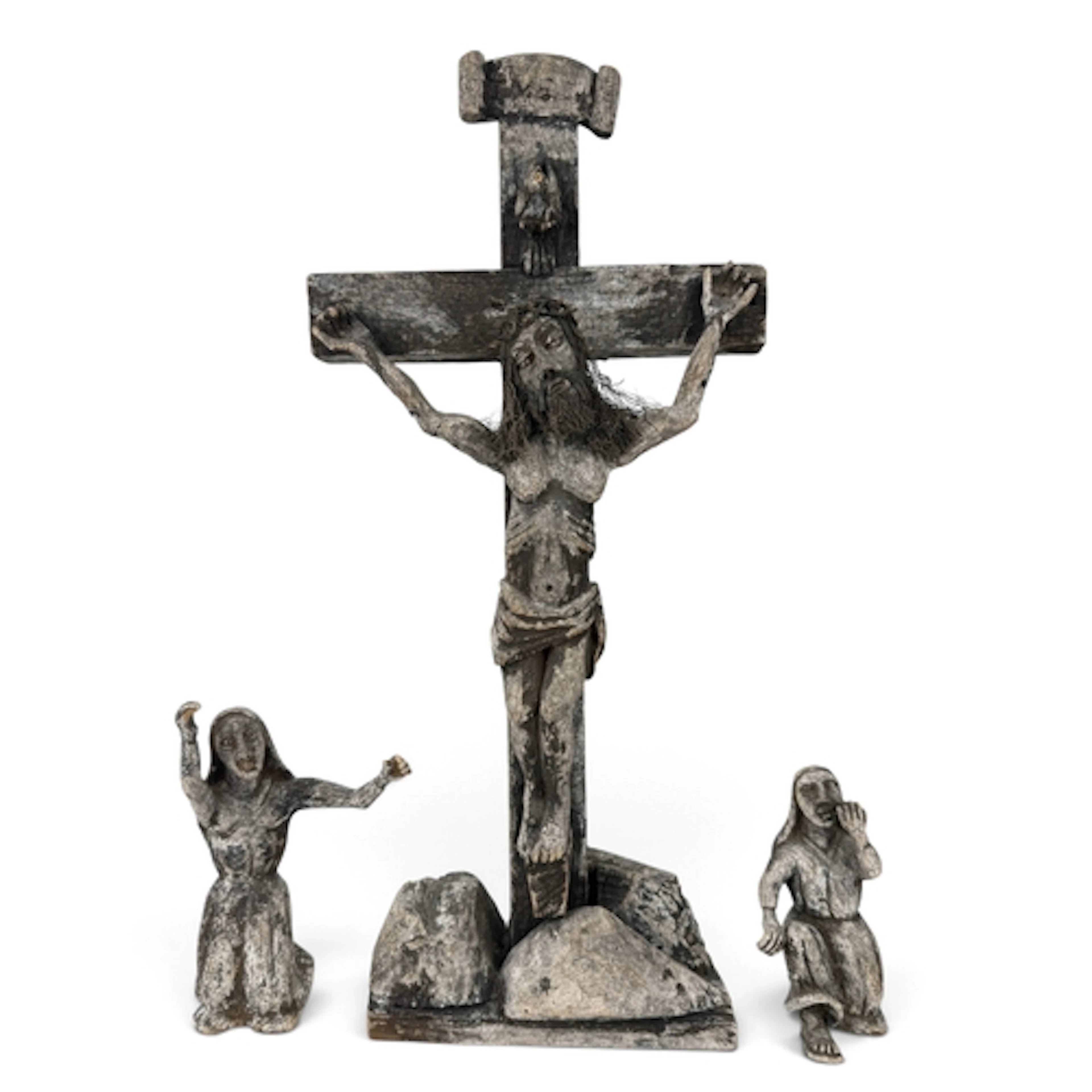 A SOUTH AMERICAN CORPUS CRISTI, TOGETHER WITH TWO OTHER FIGU...