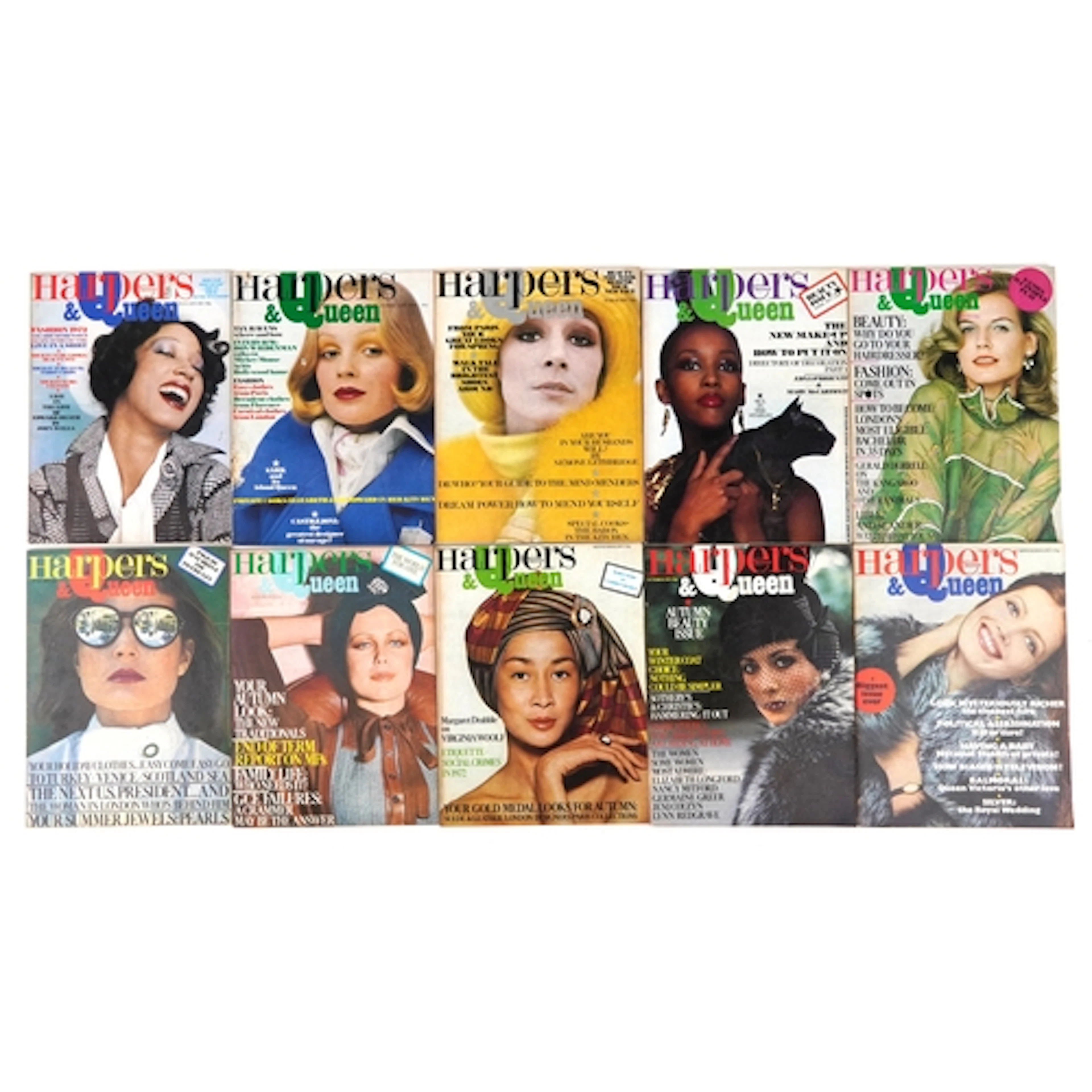 Collection of 1972 Harpers Bazaar & Queen magazines.