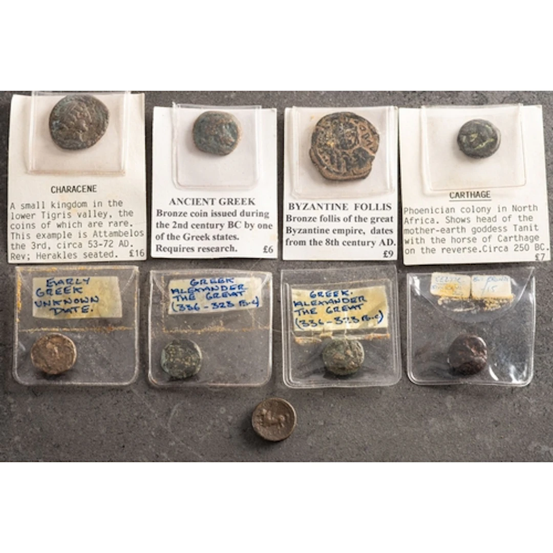 A small group of Ancient coins. Including Greek, Characene a...