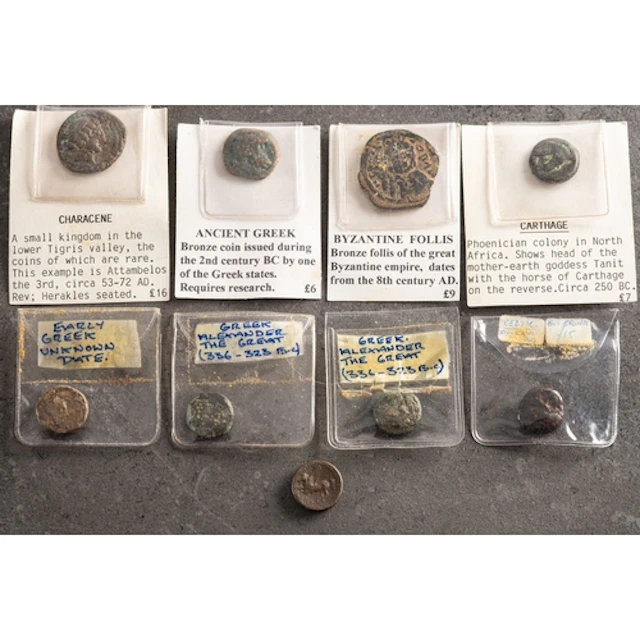 A small group of Ancient coins. Including Greek, Characene a...