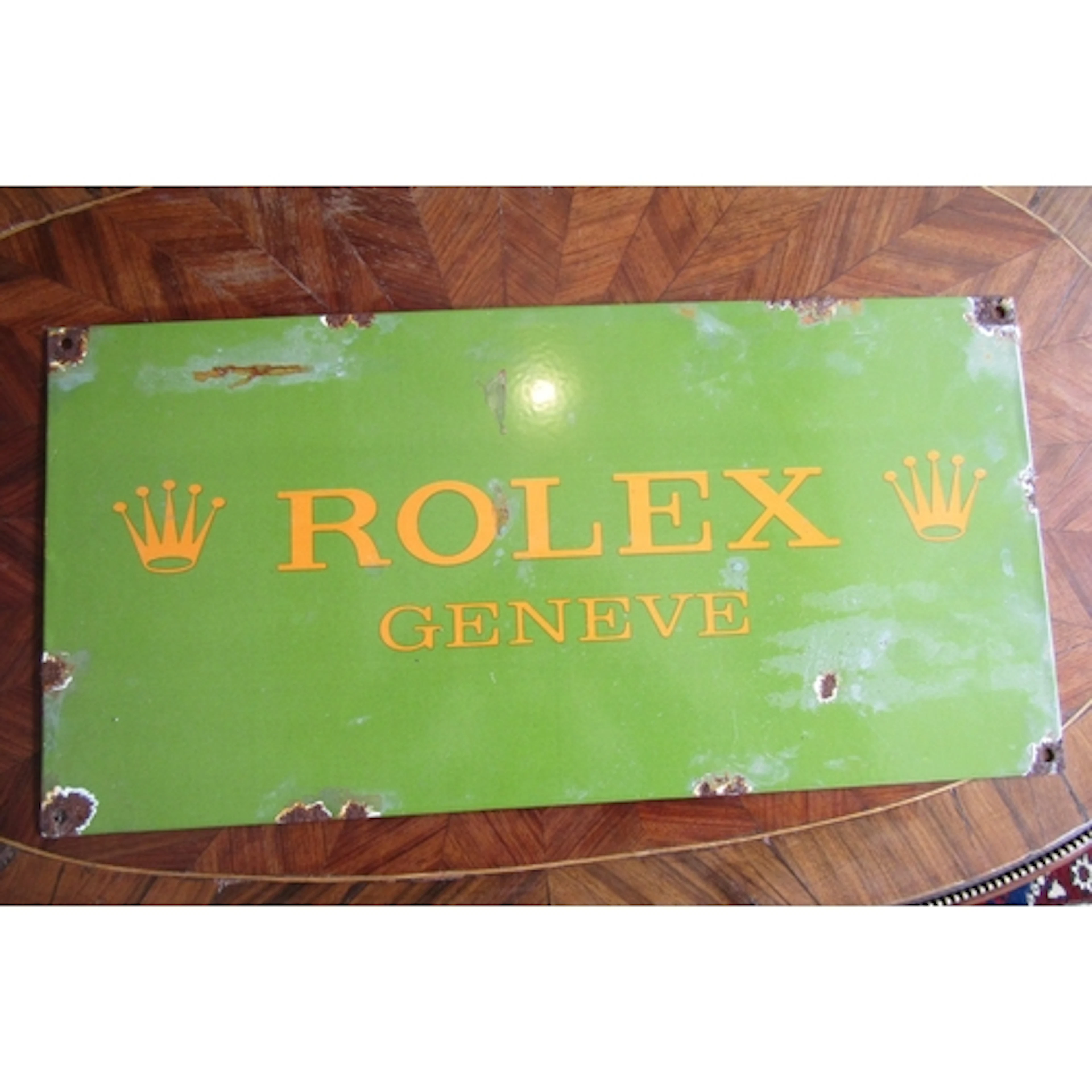 Rolex Jewellers Shop Advertisement Sign Enamel on Metal Appr...