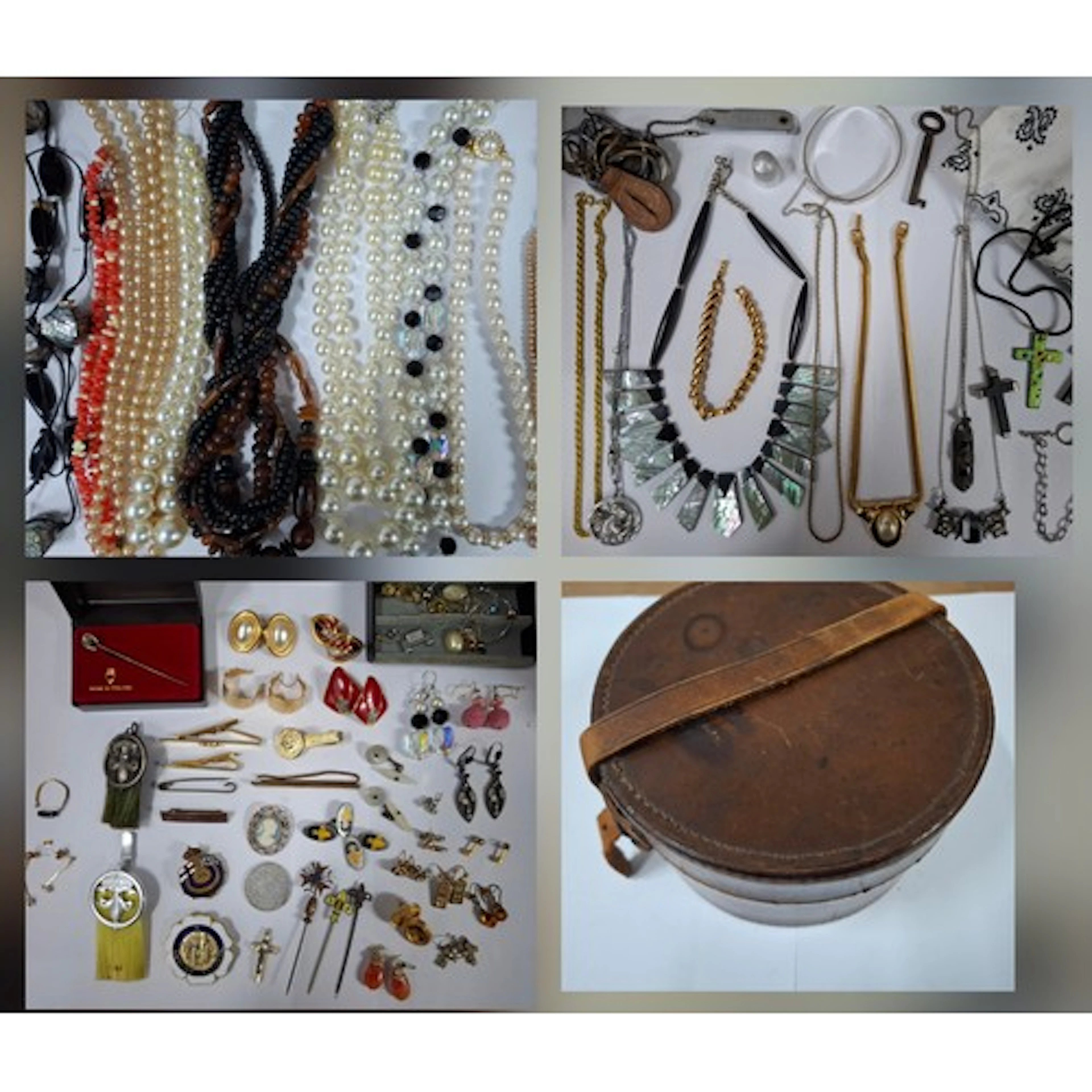 Vintage costume jewellery to include vintage bead necklaces,...