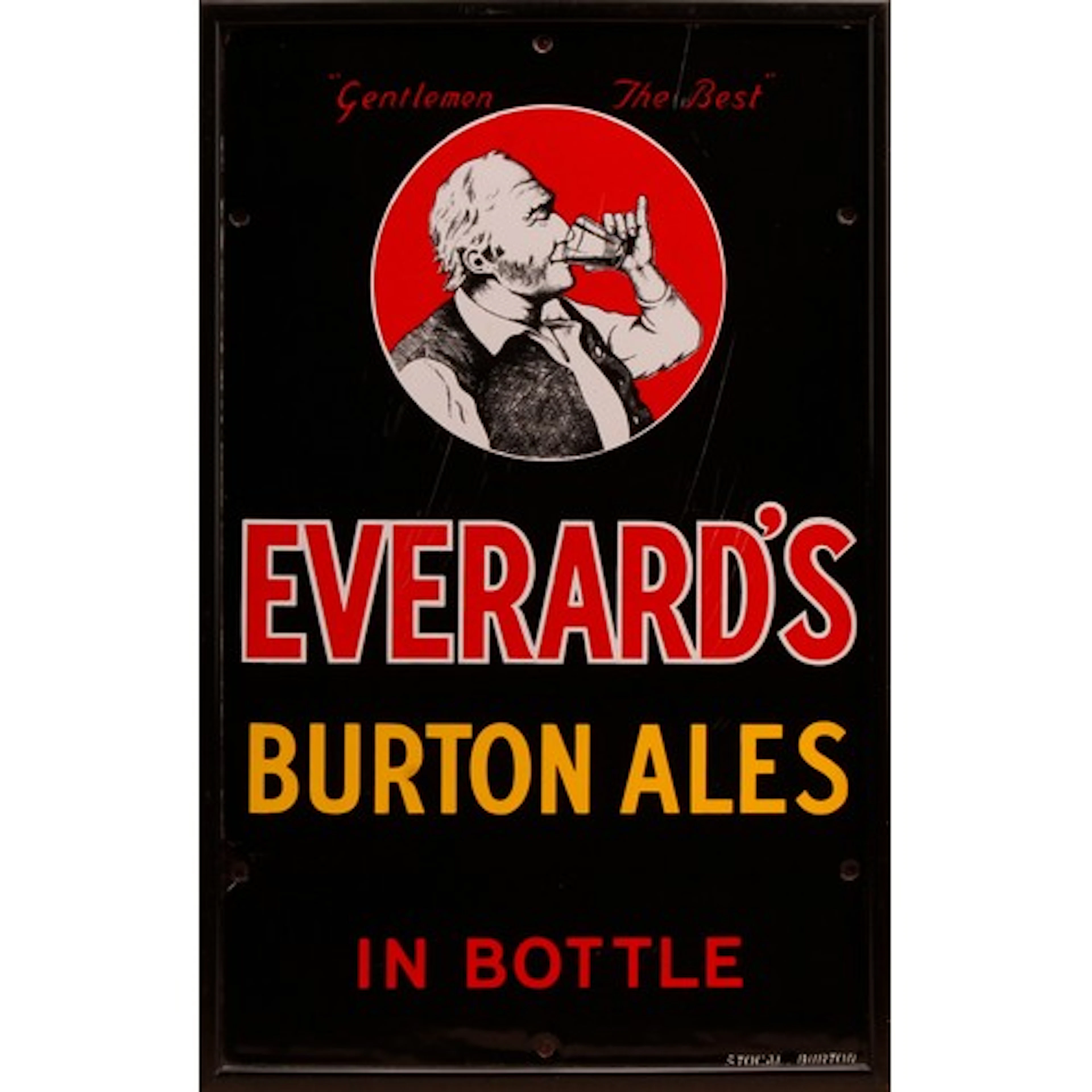 Advertising - Breweriana - a rectangular pictorial enamel si...