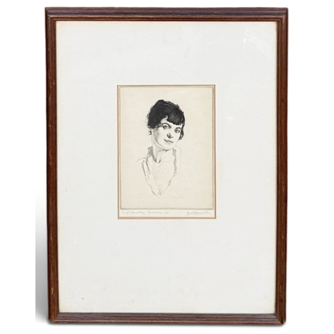 HOWARD SOMERVILLE (1873-1952): A PORTRAIT OF A LADY Etching ...