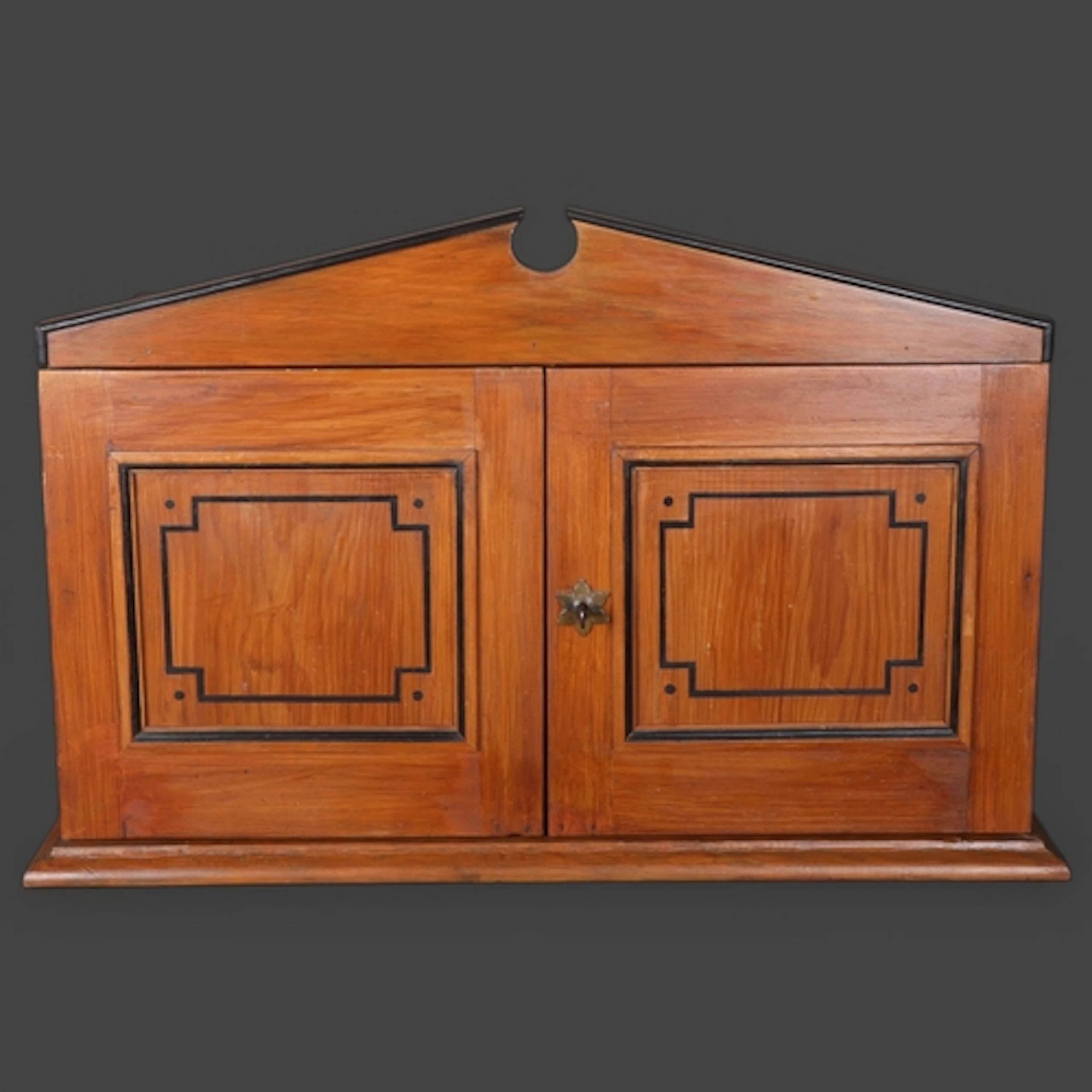 An impressive doll's diorama cupboard, stained pine, the 2 f...