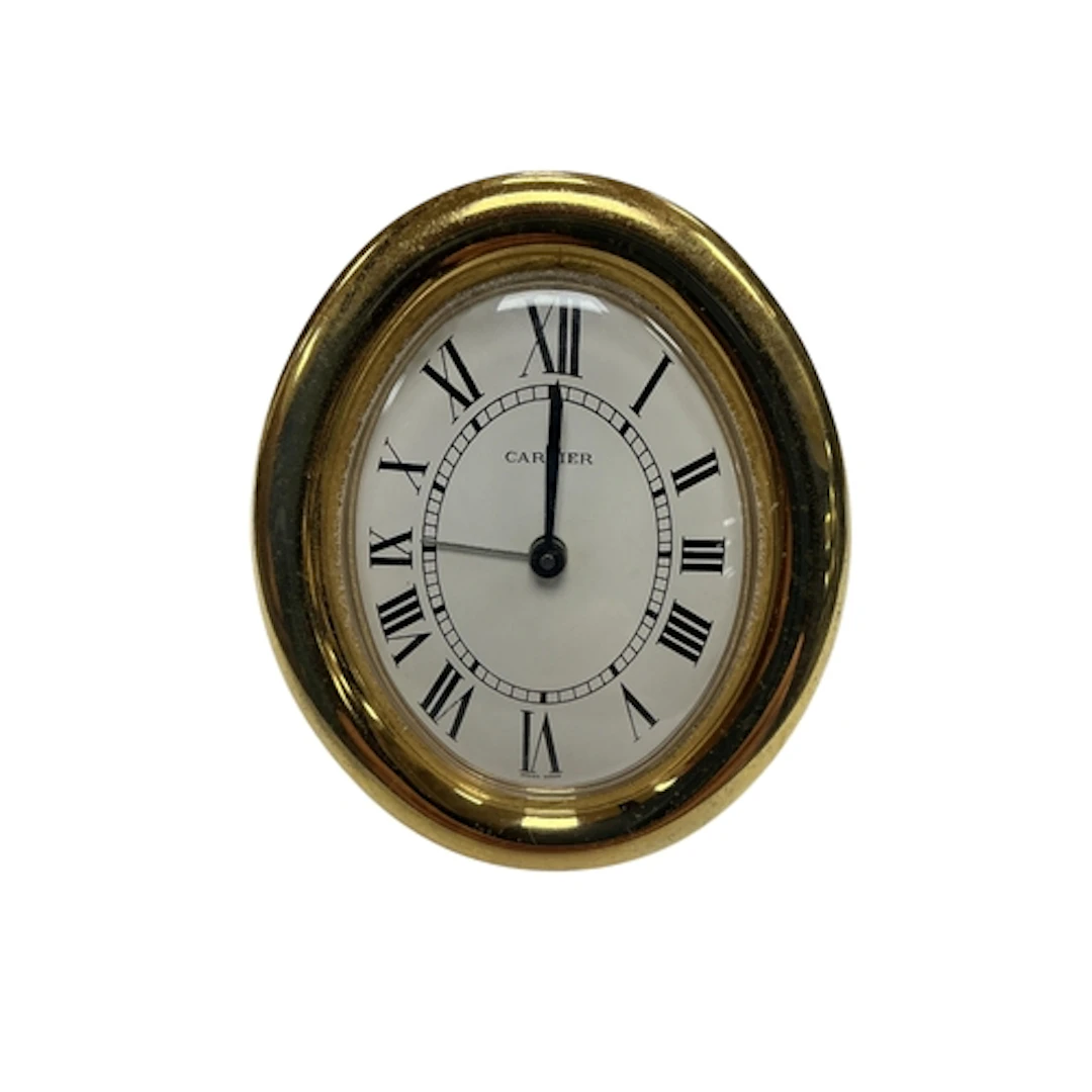 A Cartier Baignoire desk clock, ref. 890906351, 9 x 7cm....