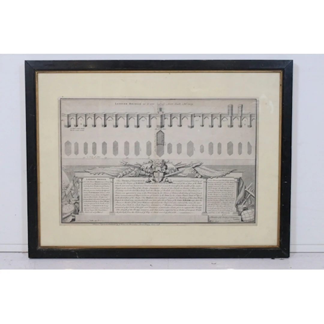 After George Vertue (British, 1684-1756), 'London Bridge as ...