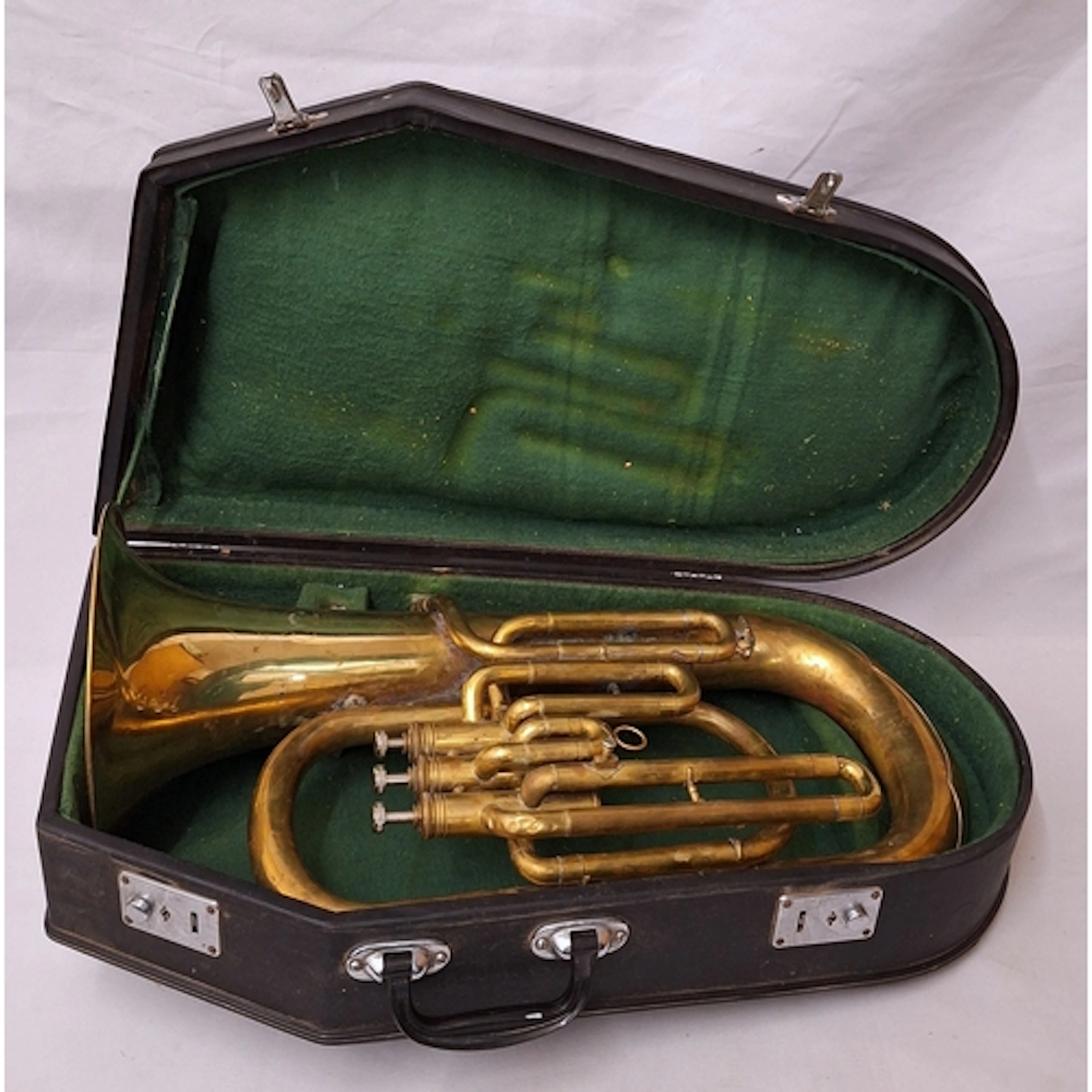 Vintage H Singha Euphonium, marked Made in China no. 0125 in...