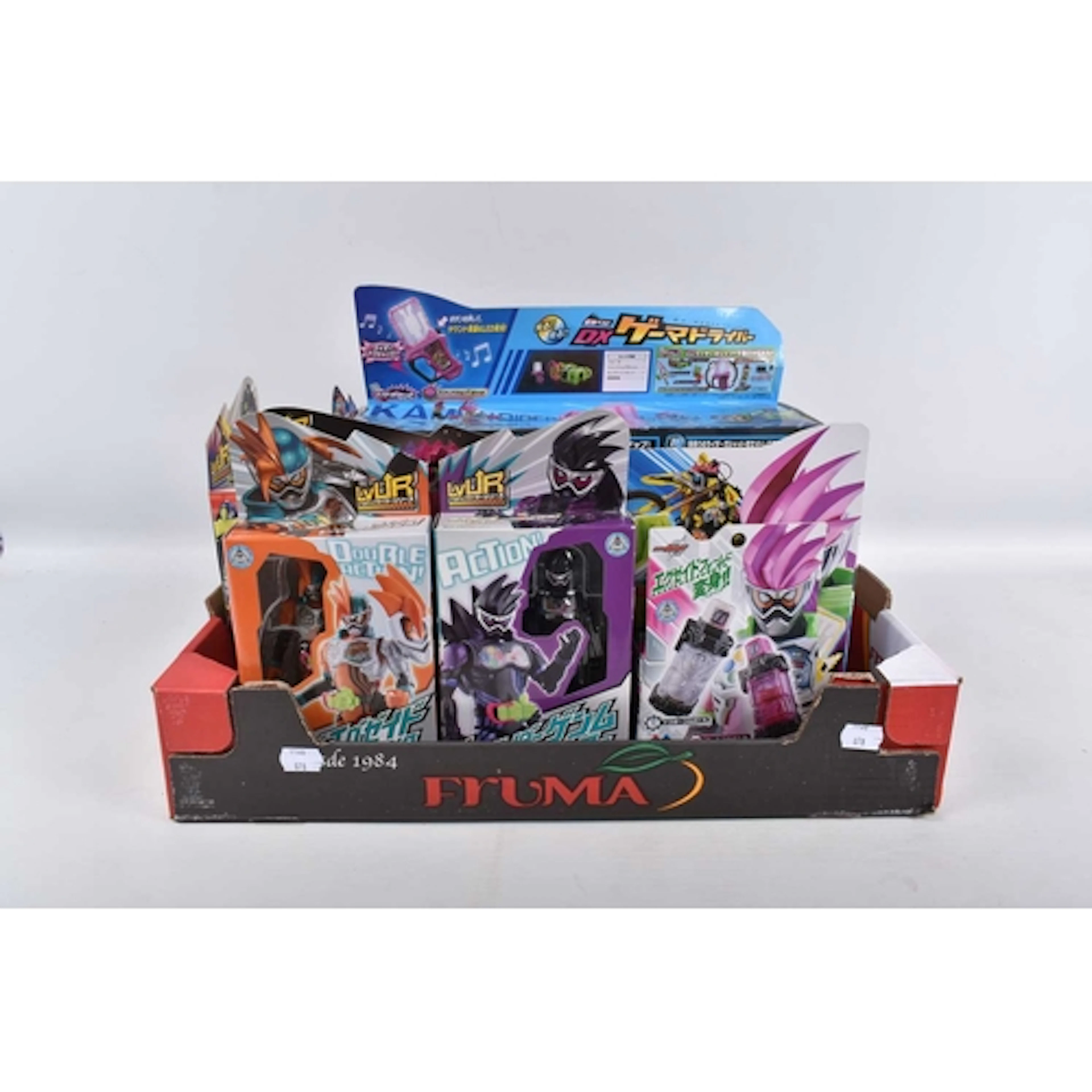 EIGHT BOXED AND SEALED BANDAI KAMEN RIDER TOYS, to include a...