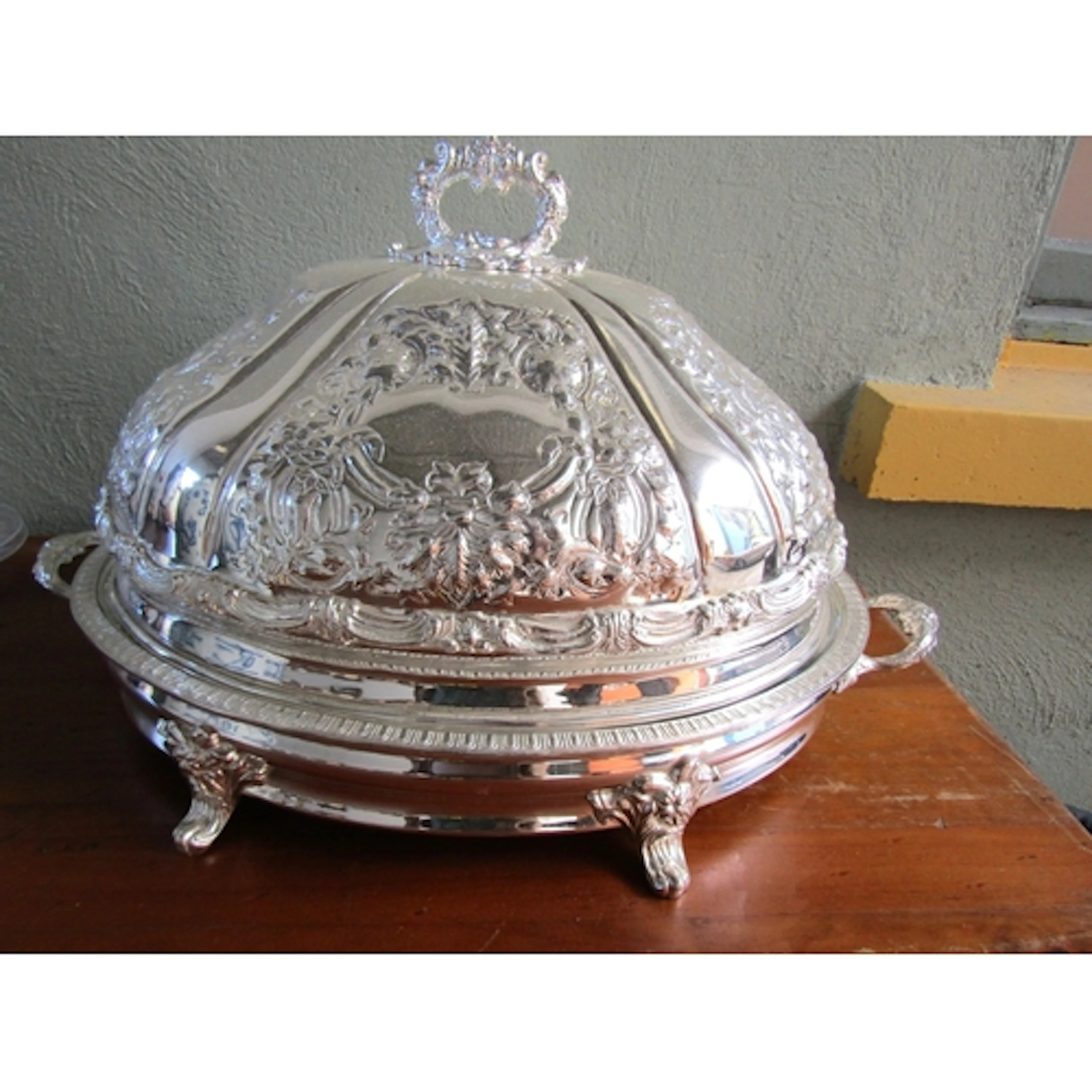 Exceptional Silver Plated Game Bird Serving Dish with Cover ...
