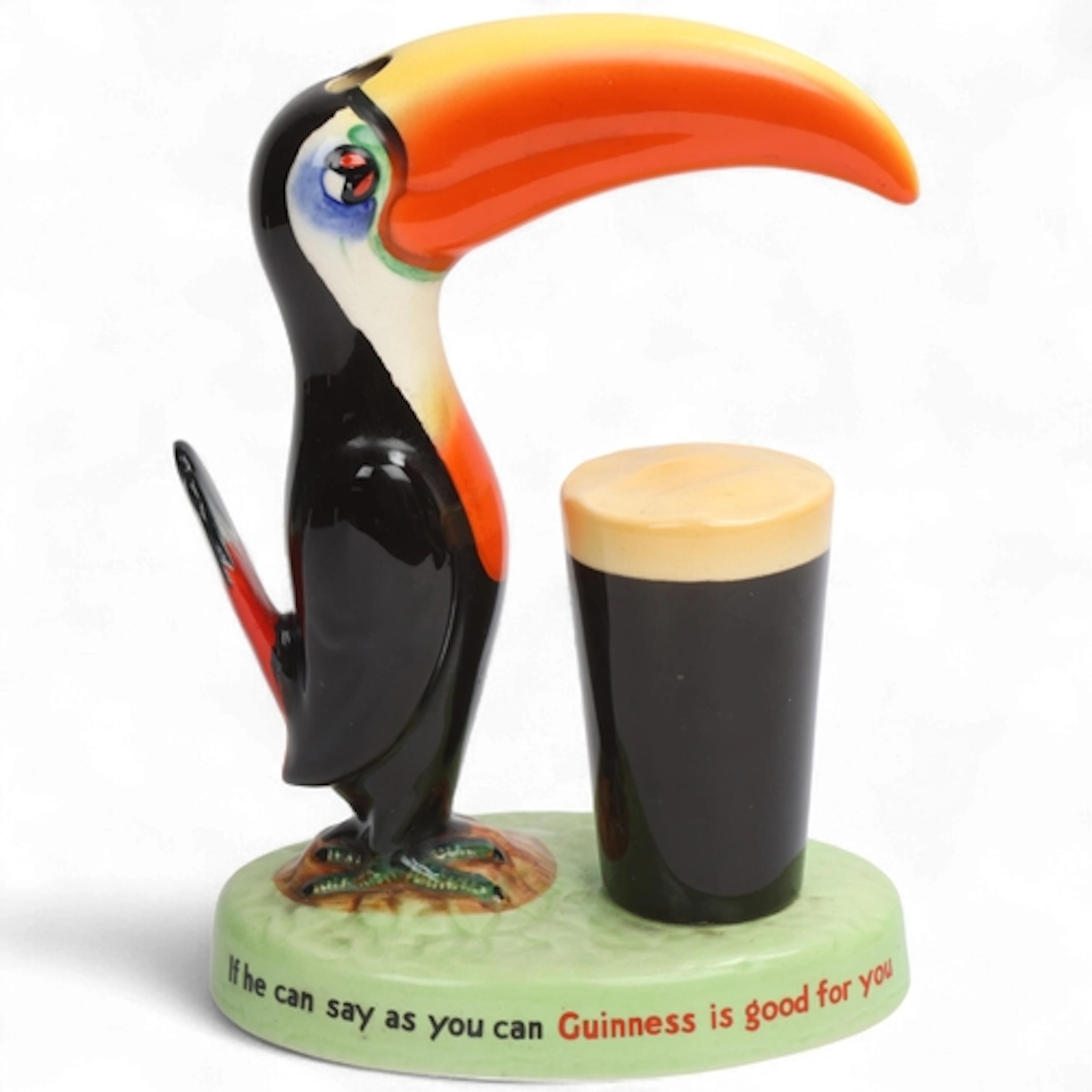 A Guinness Toucan advertising ceramic lamp base, made by Car...