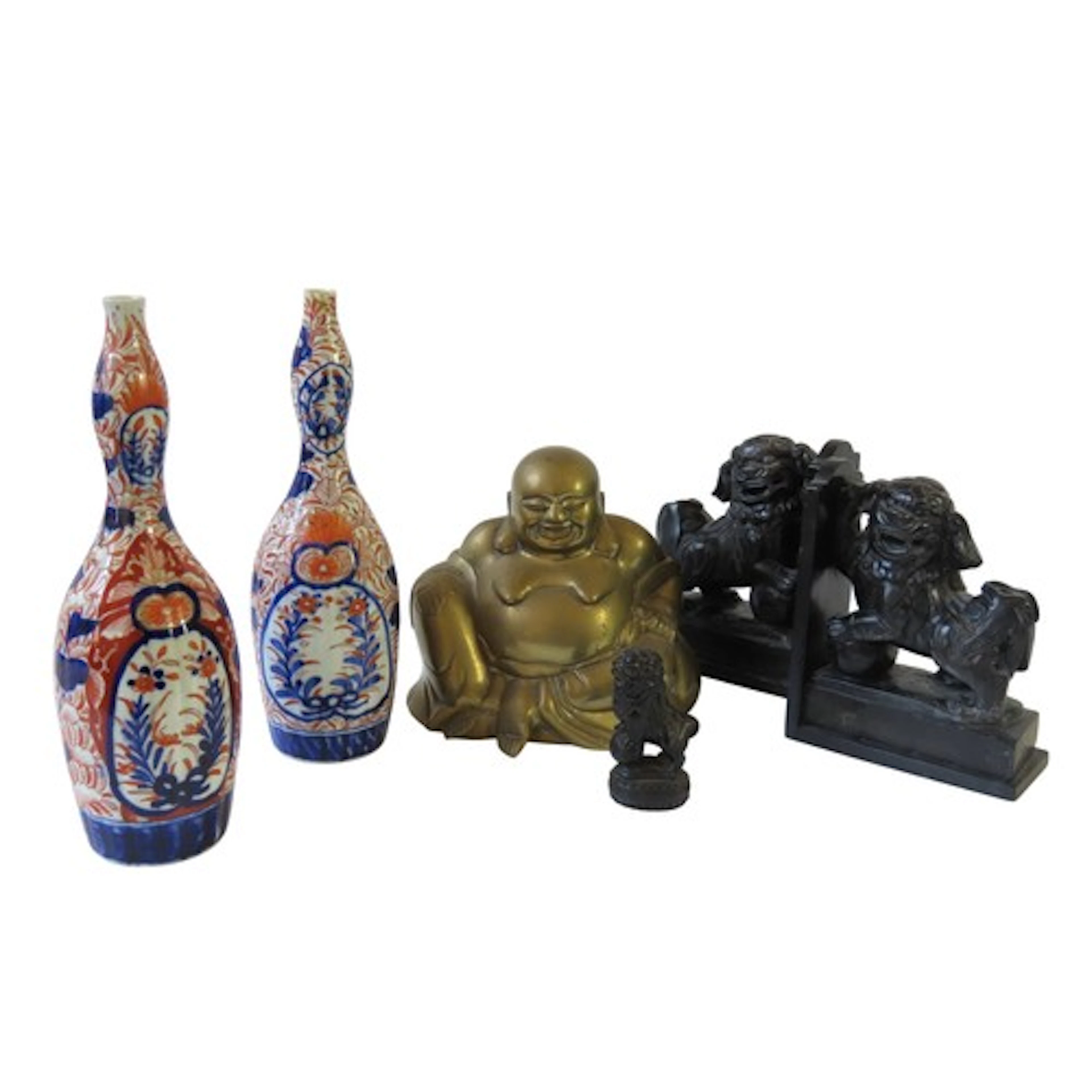 A PAIR OF CHINESE SOAPSTONE FOO DOG BOOK ENDS 20TH CENTURY (...