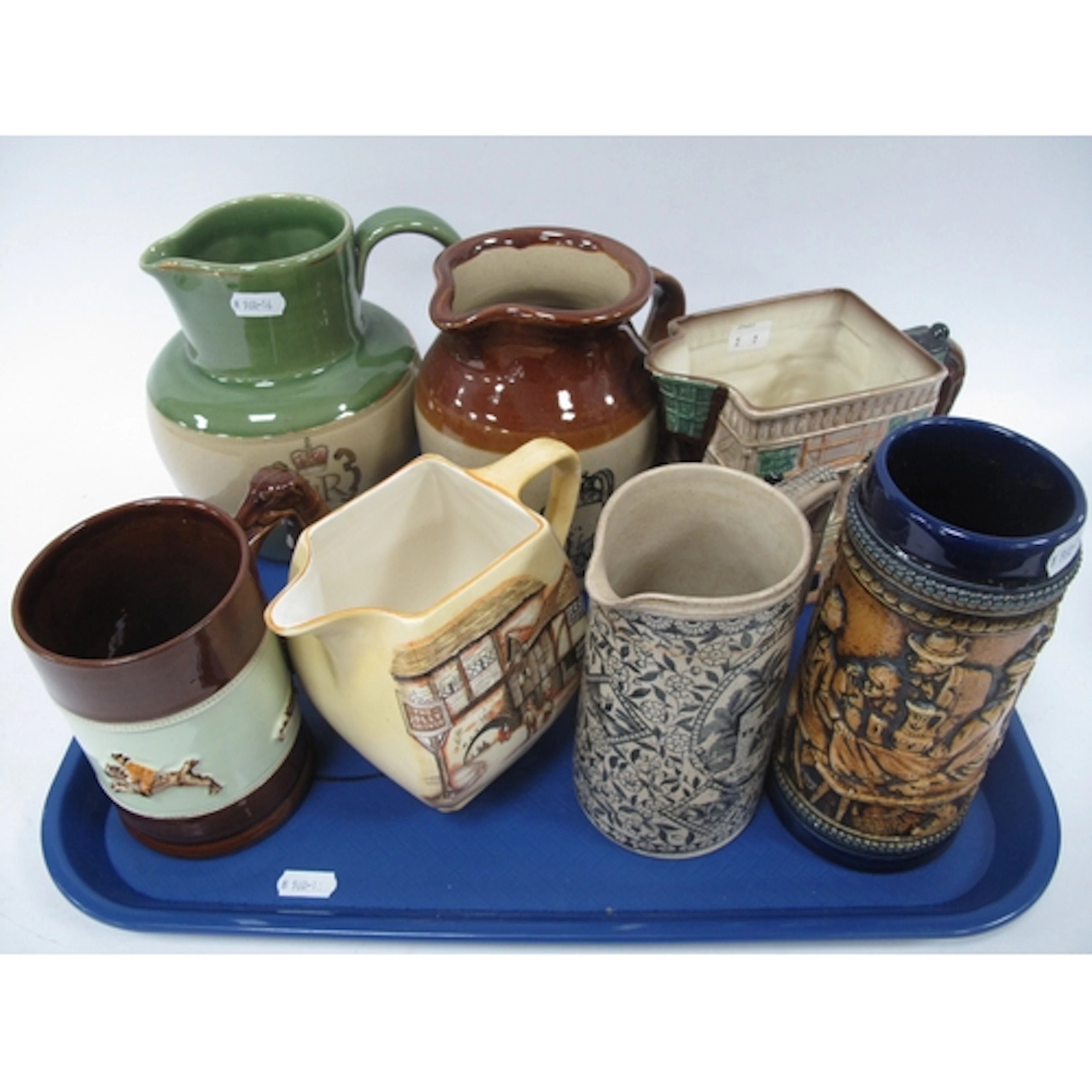 Collection of pottery vessels, including Royal Doulton Charl...