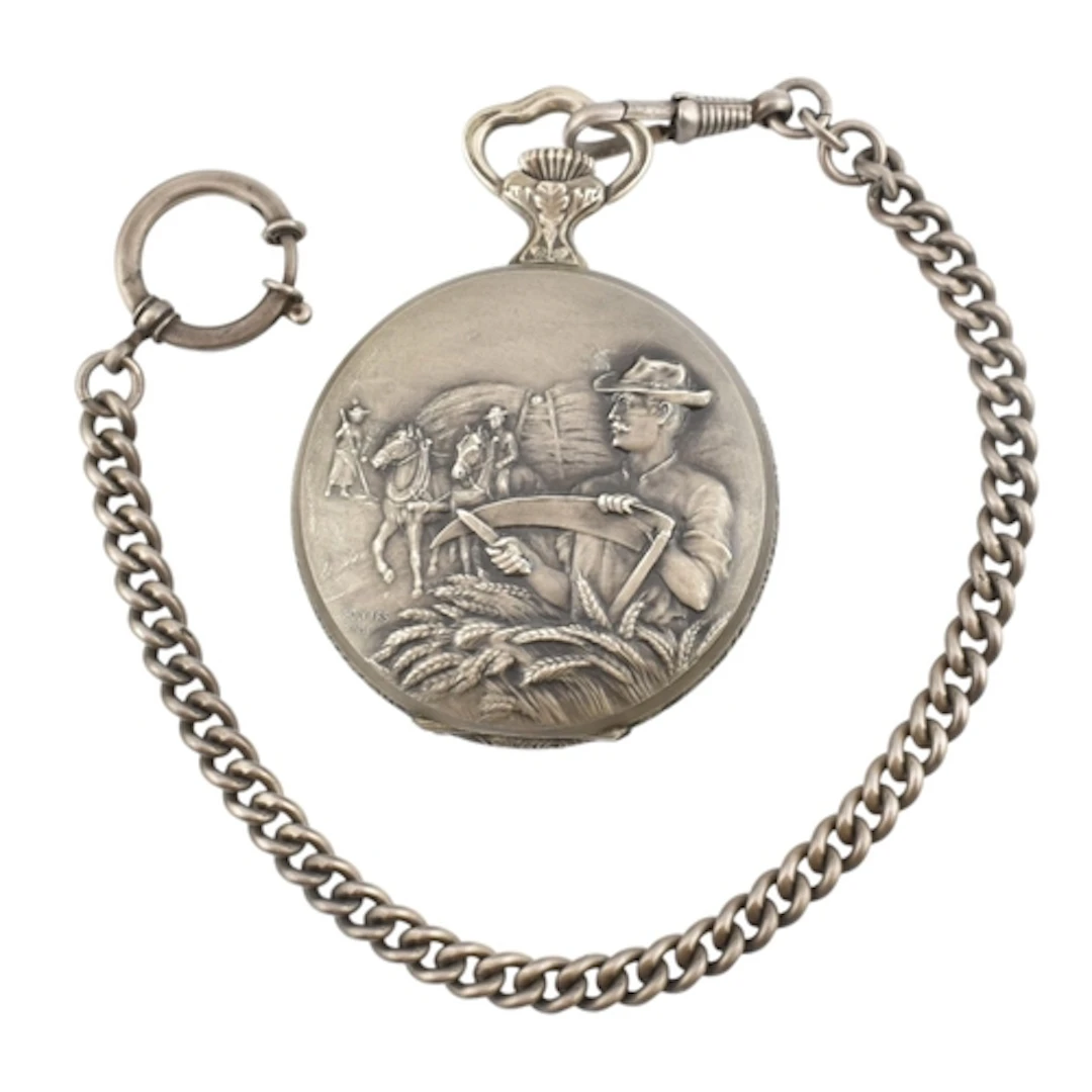A Swiss ARSA full hunter pocket watch on a Nickel guarantie ...