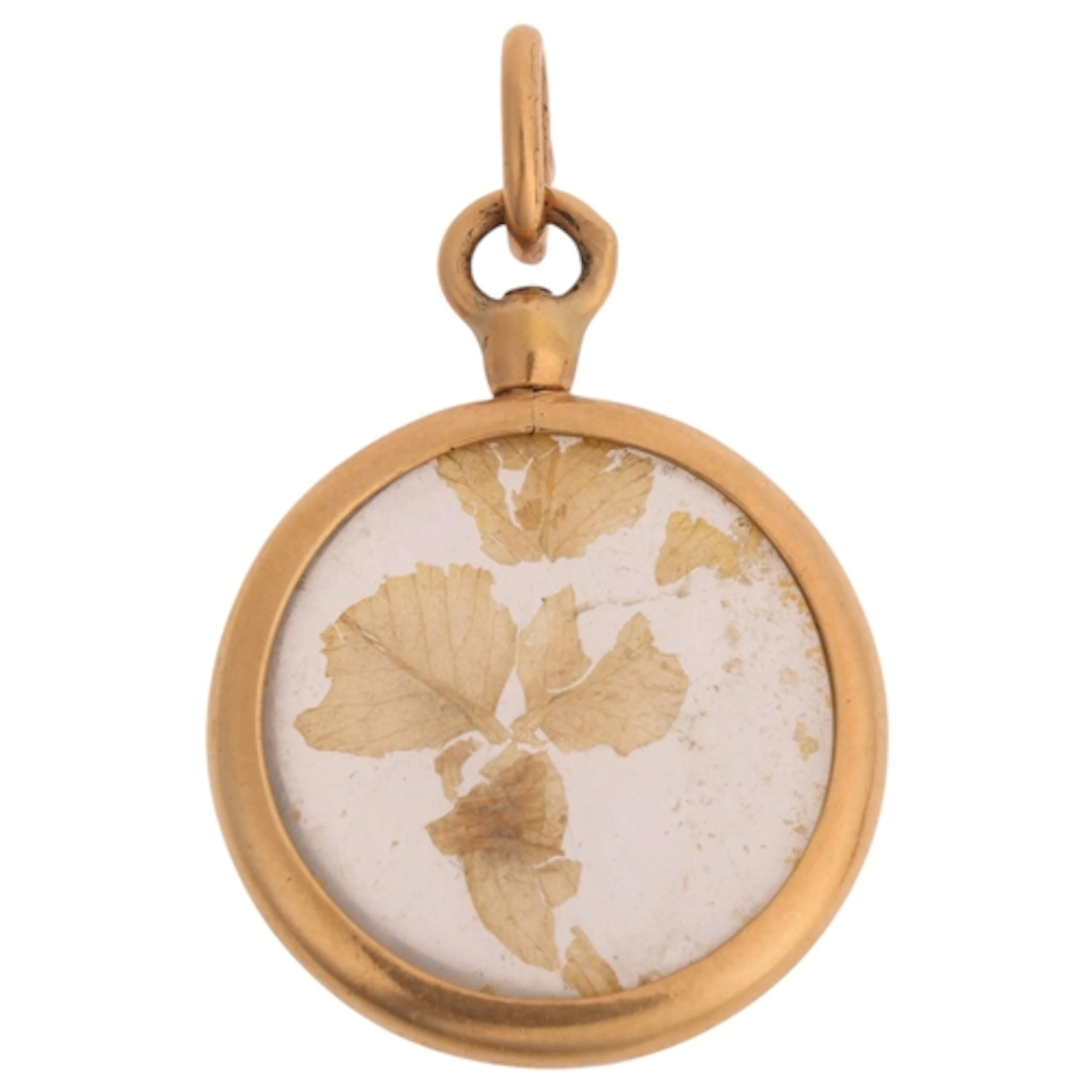 An Antique French 18ct gold double-sided locket pendant, cir...
