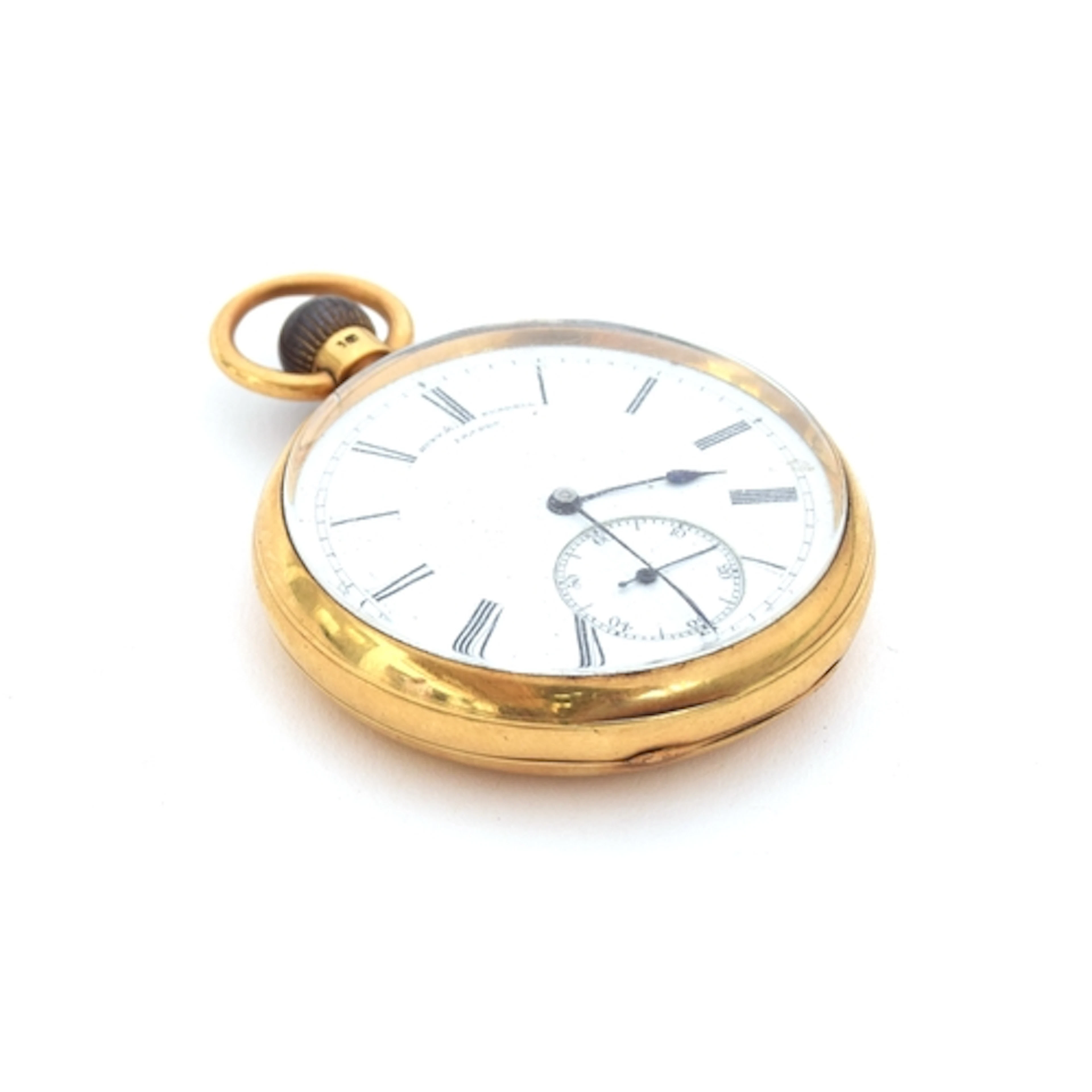 A Victorian 18ct gold top wind open faced pocket watch by Hu...