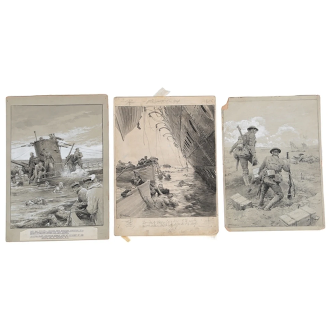 § § Fortunino Matania RI (Italian, 1881-1963) 'British Navy...