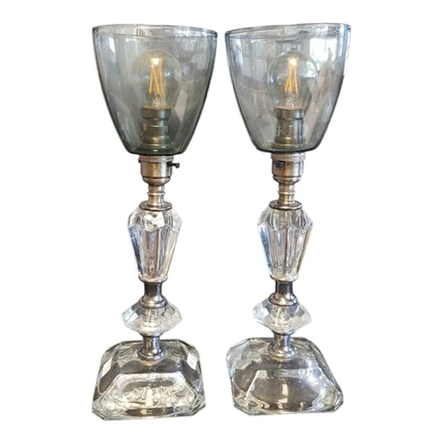 A pair of mid 20th century Hollywood Regency style boudoir b...