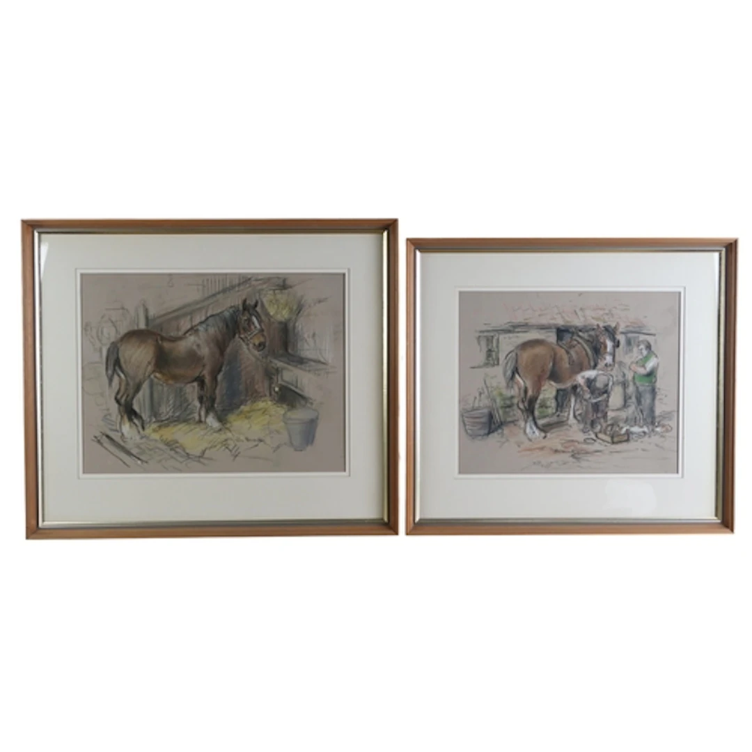 NOEA HOWARTH (BRITISH 20th CENTURY) WELCOME Pastel, signed...