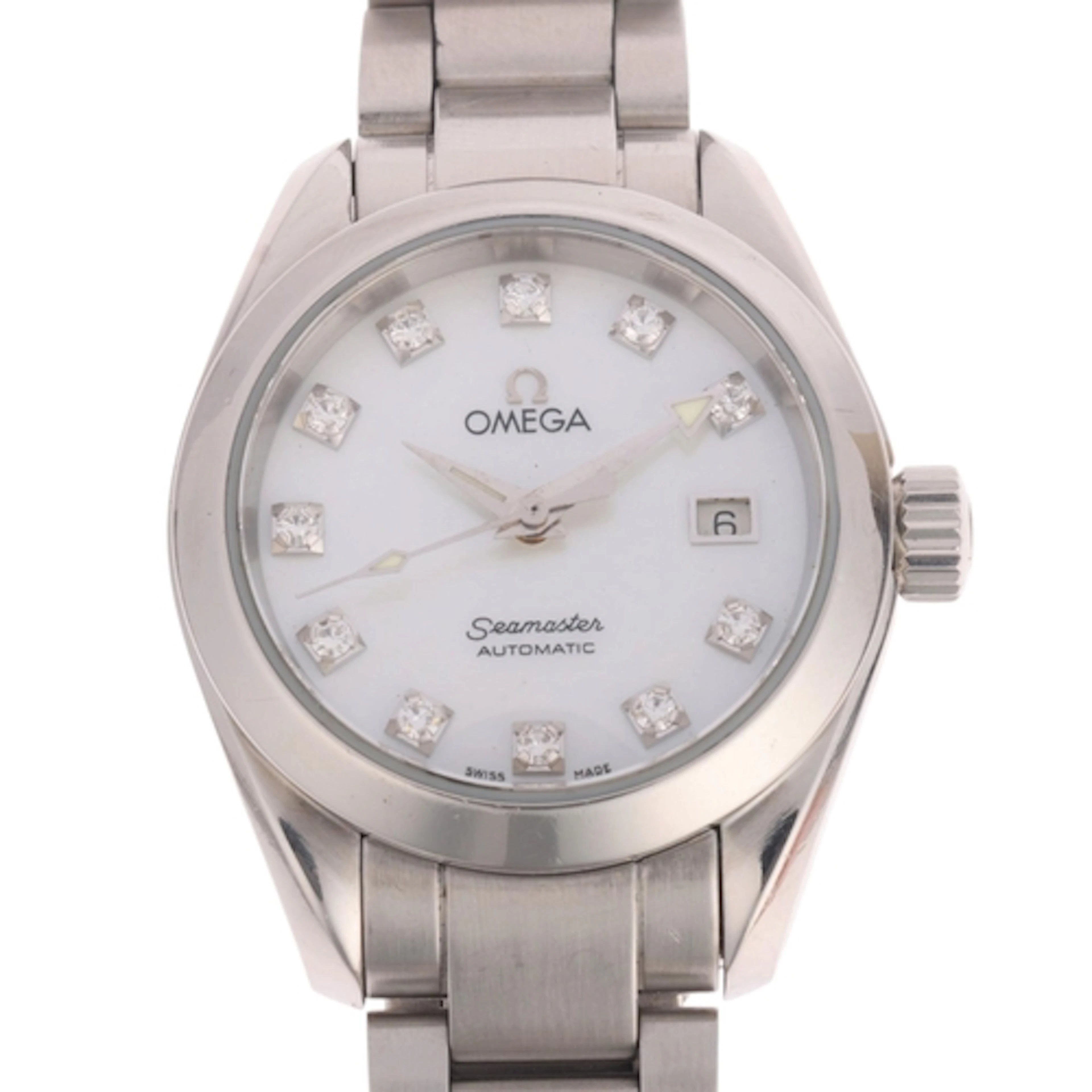 OMEGA - a lady's stainless steel diamond Seamaster Aqua Terr...