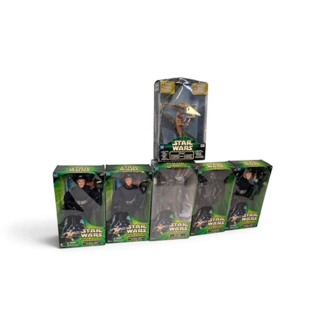 1998/99 Star Wars Episode 1 STAP and Battle Droid action fig...