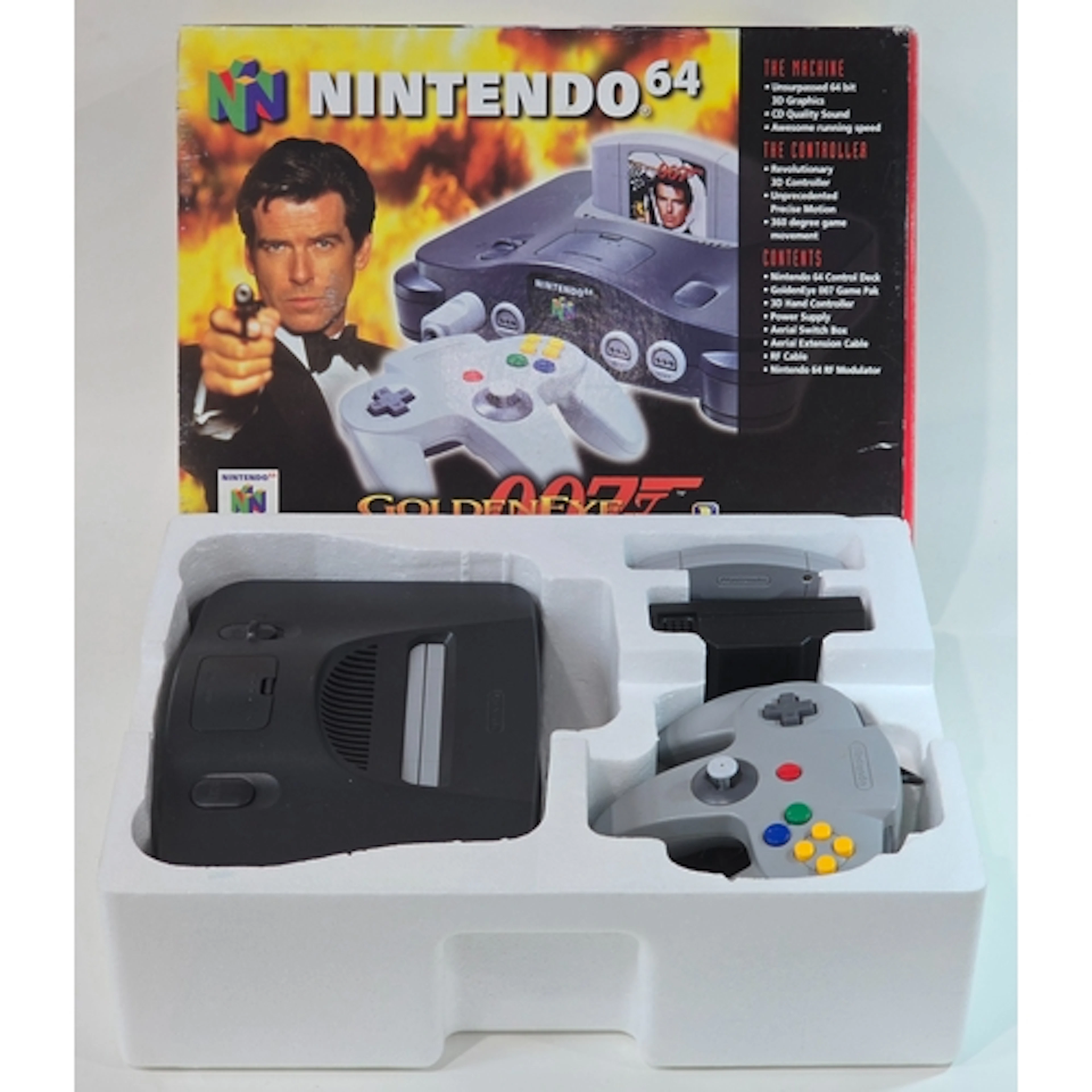 Vintage Nintendo 64 GoldenEye edition console. Appears compl...