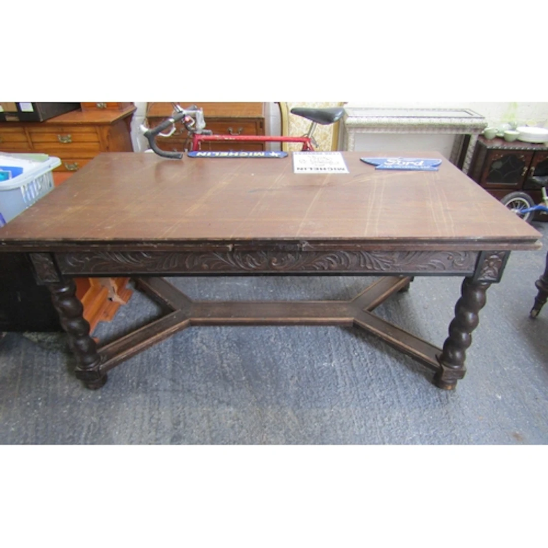 Oak Refectory or Dining Table Approximately 6ft 4 Inches Wid...