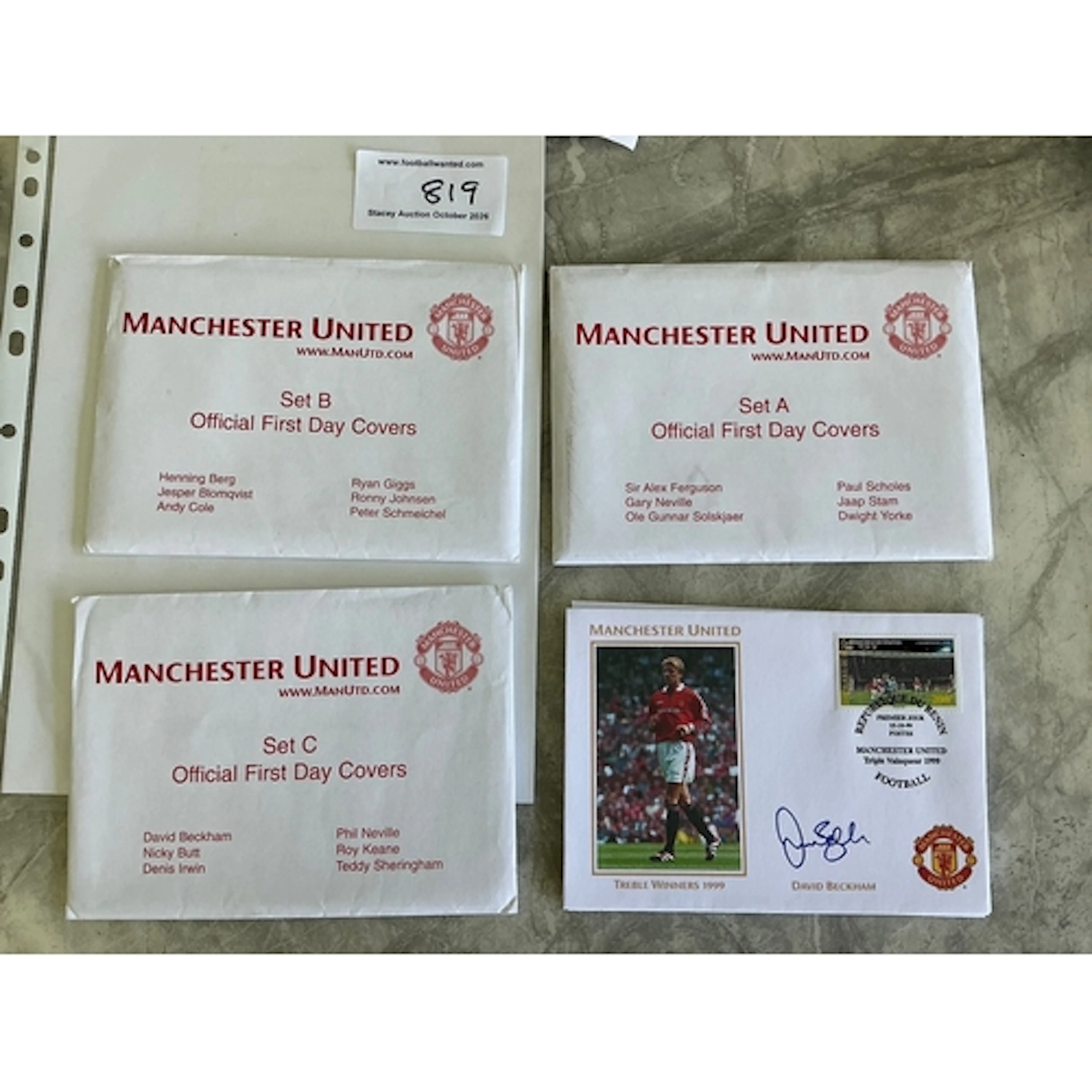 Manchester United 98/99 Treble Winners Signed First Day Cove...