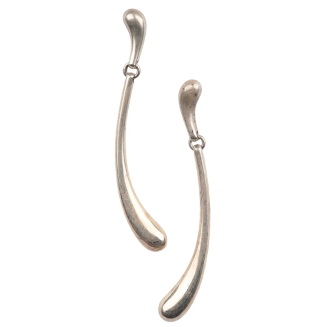 Elsa Peretti for Tiffany & Co., a pair of silver earrings, o...