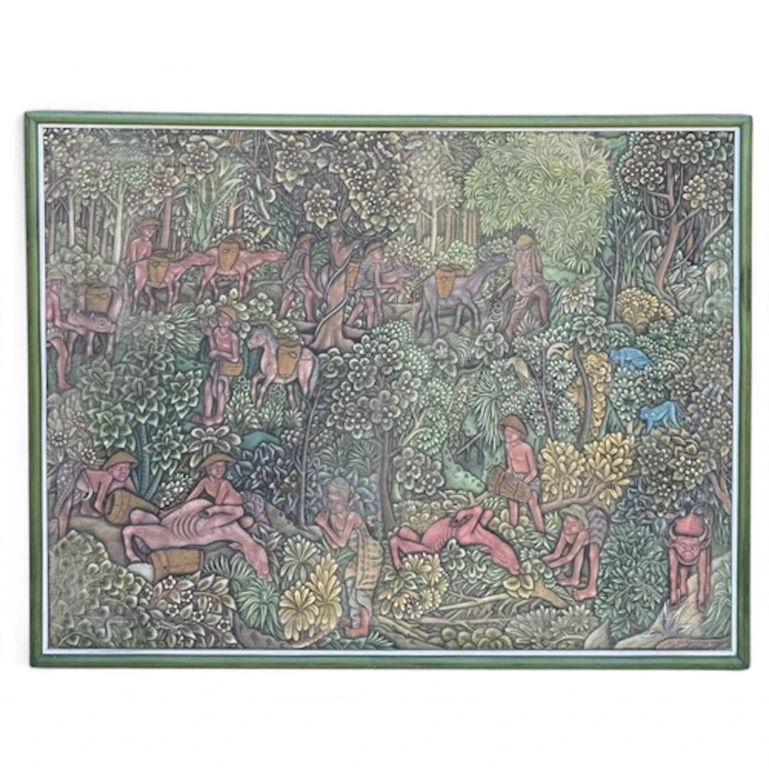 IDA BAGUS MADE TAGOG (BALI 1913-1989): Oil on canvas. 64cm x...