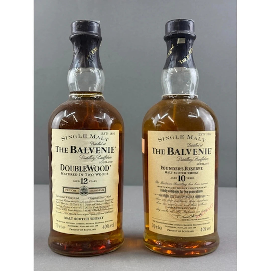 Whisky: The Balvenie 10 years old single malt whisky 70cl, T...
