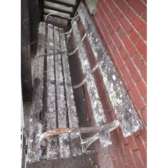 Late 19th / early 20th Century weathered teak and wrought ir...