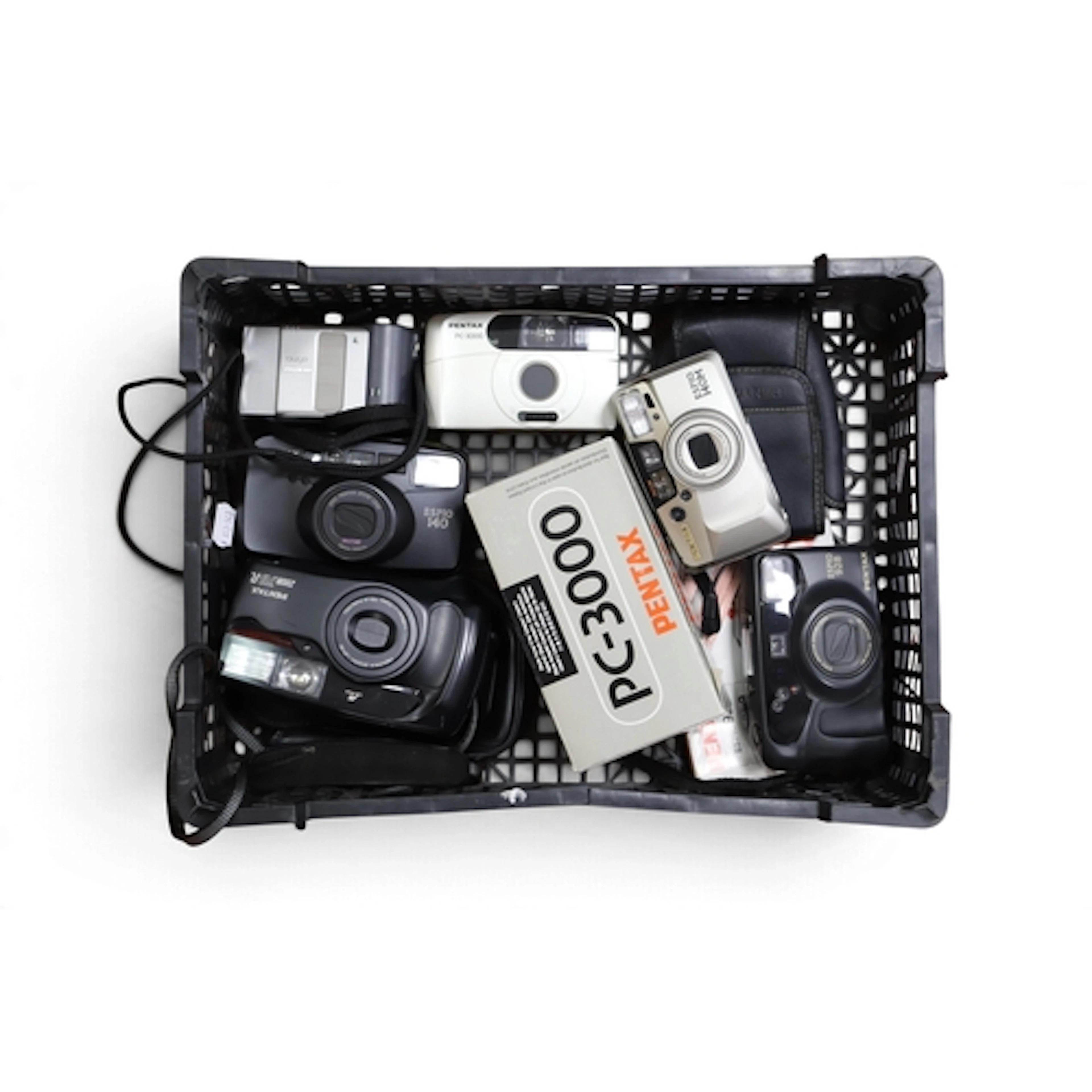 Pentax 35mm Compact Film Cameras to include PC-3000 boxed, E...
