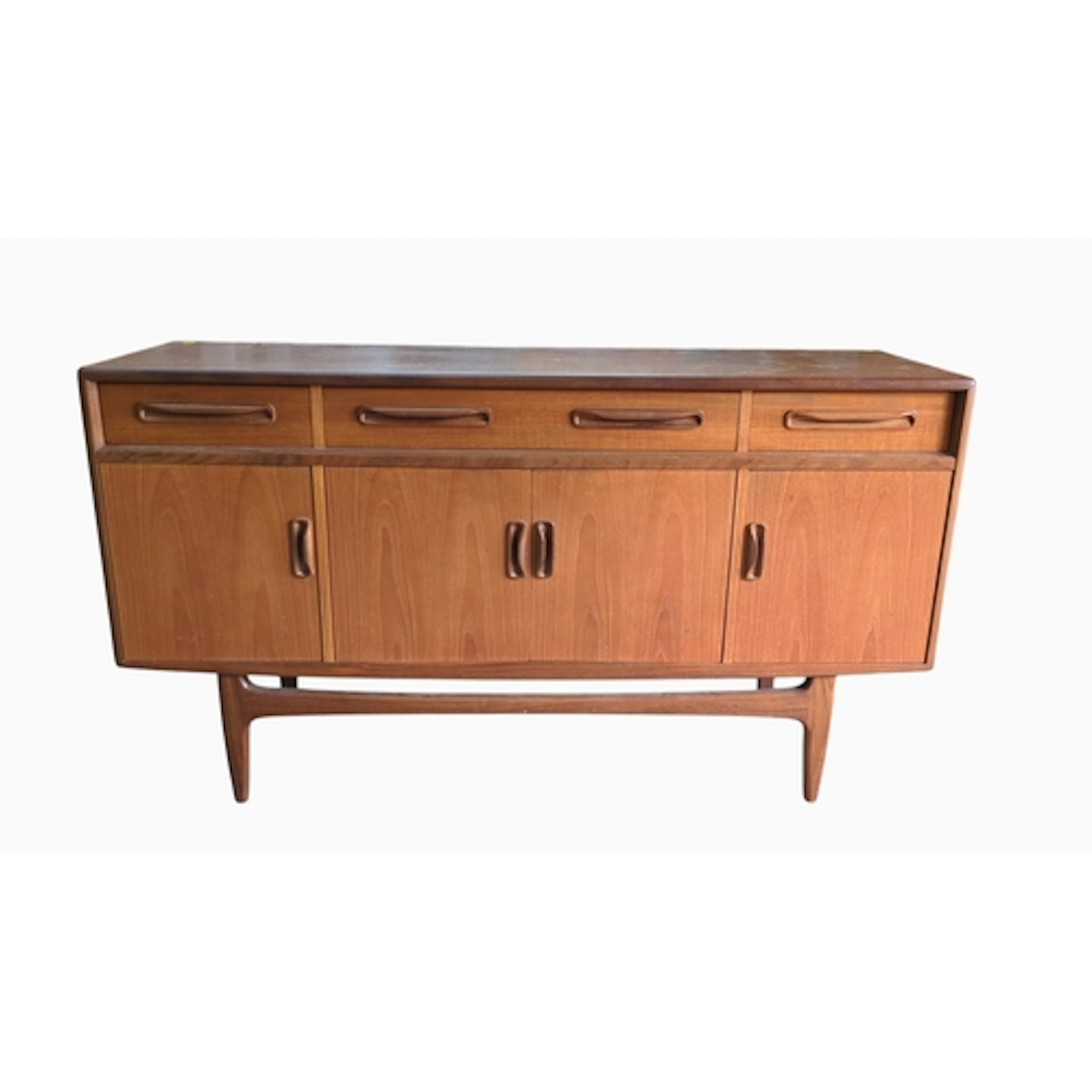 G-Plan 'Fresco' teak sideboard, circa 1970, with three friez...