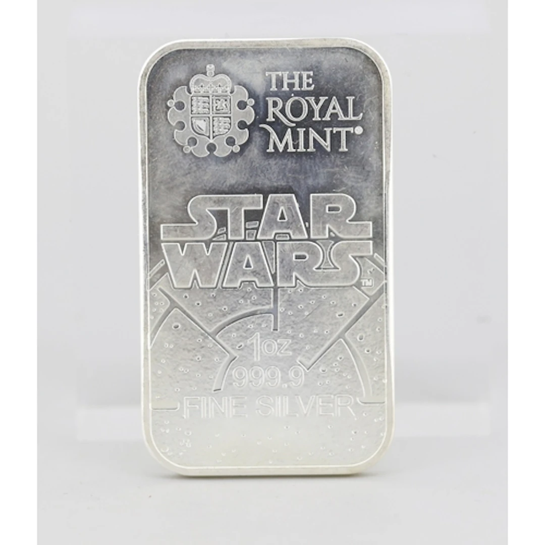 One Ounce Fine 999 Silver Bullion Bar Star Wars, The Royal M...