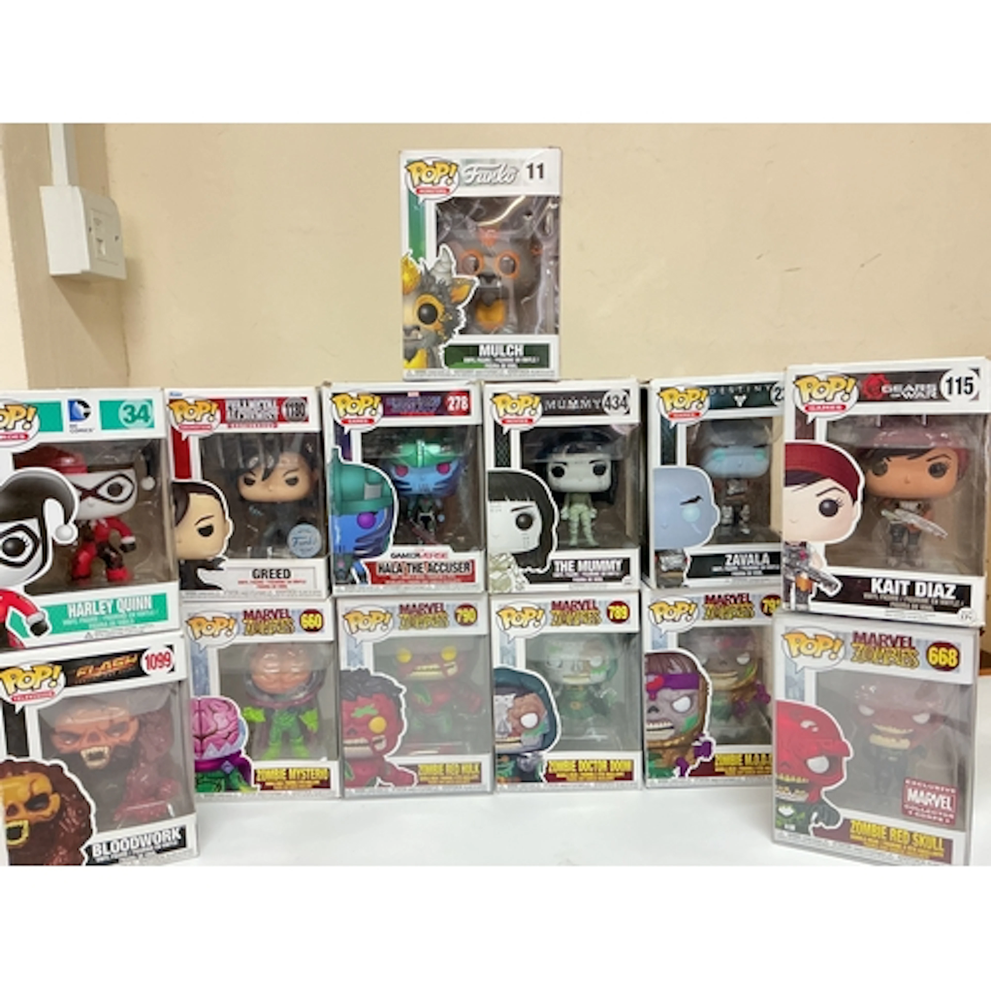 A. Collection Of 13 Boxed Funko Pop Figures.