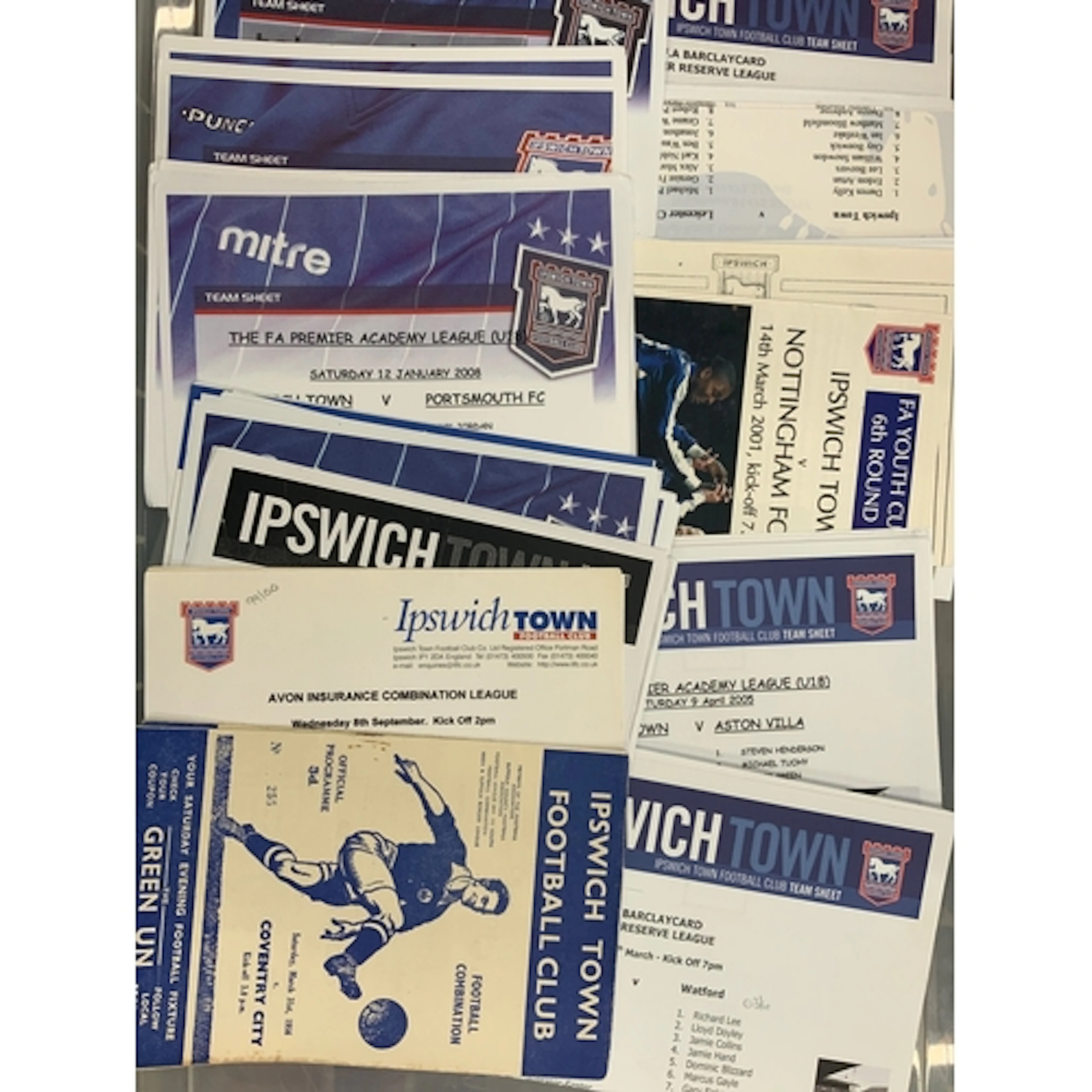 Ipswich Town Home Reserve + Youth Football Programmes: Nearl...