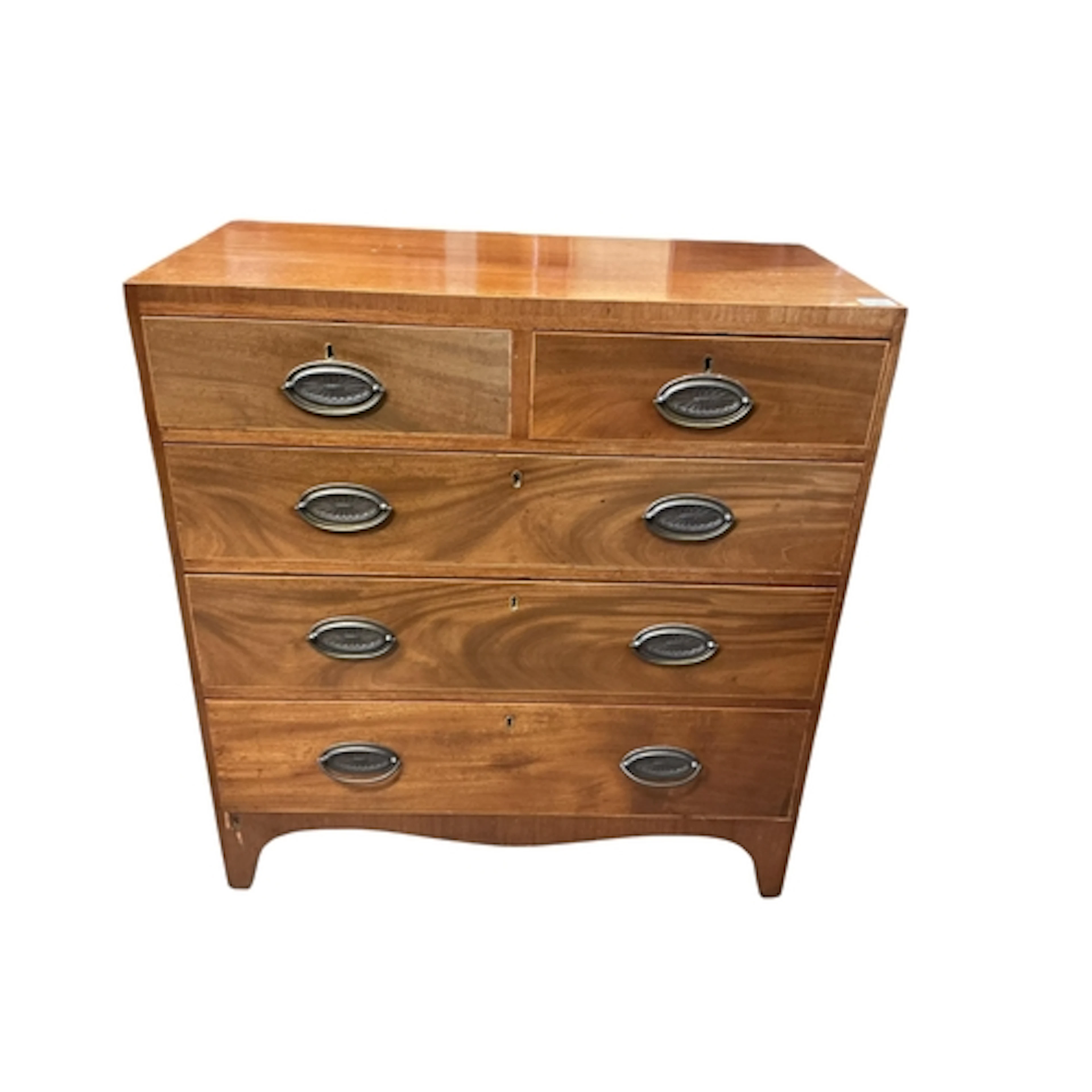 A Regency mahogany chest of drawers, width 91cm, depth 45cm,...