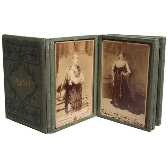 A second accordion-style book with 8 cabinet photographs of ...