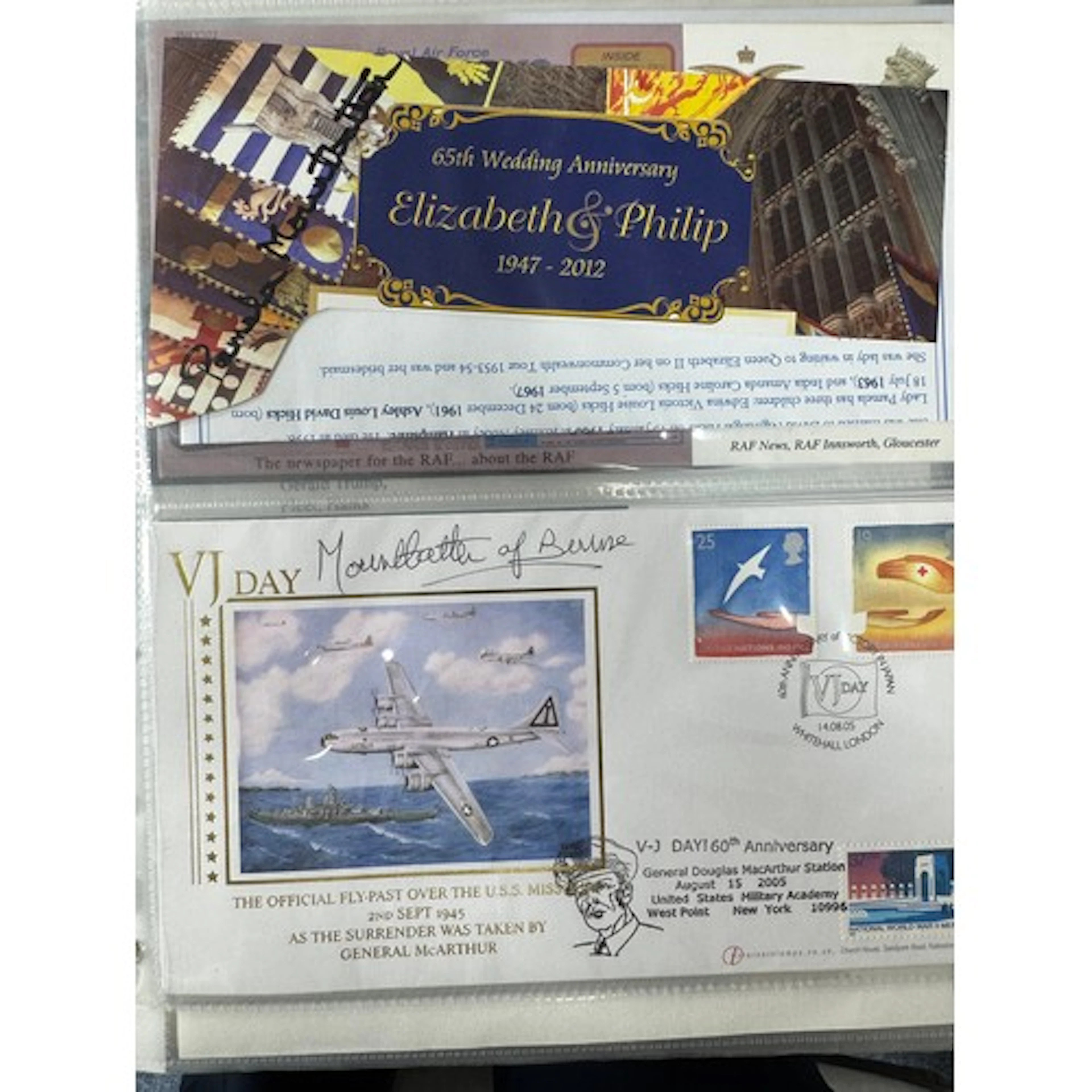 Military Autographed First Day Covers: Joanna Lumley, Michae...