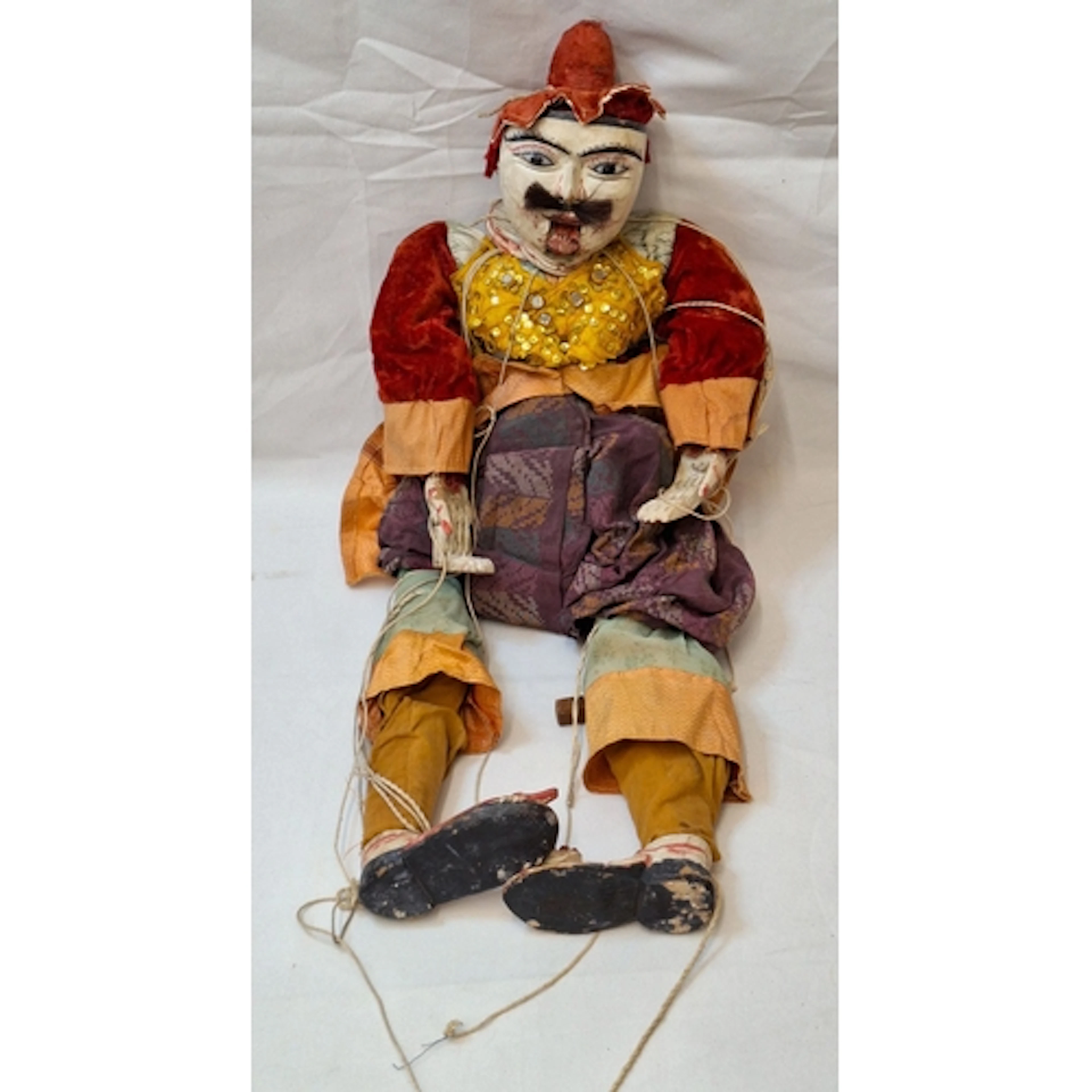 Vintage Burmese Style Marionette Puppet approx. 69cm L exclu...